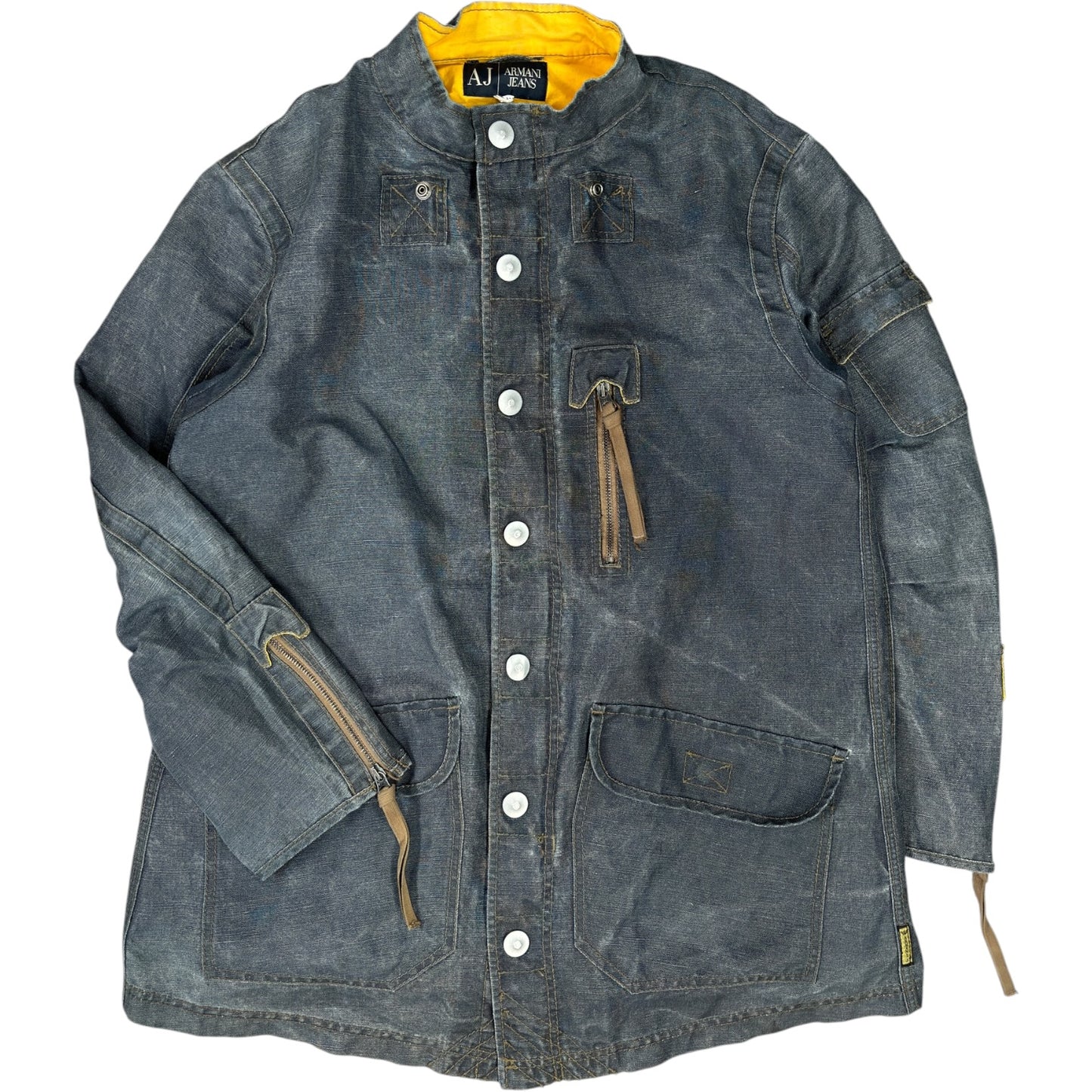 Armani Jeans 00’s Articulated Hemp Parka Jacket XL
