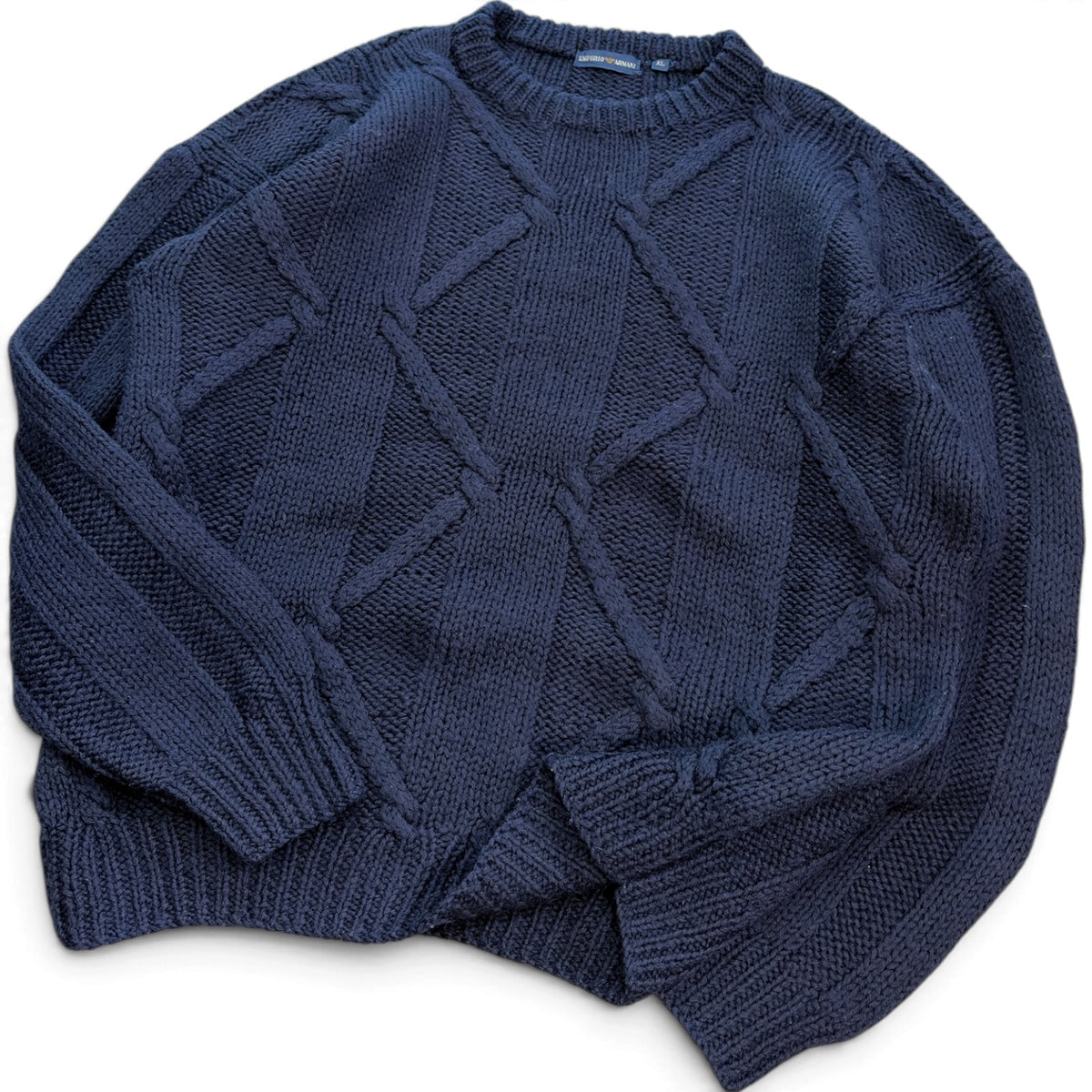 Emporio Armani 90’s Heavyweight Lana Wool Knit Jumper XL