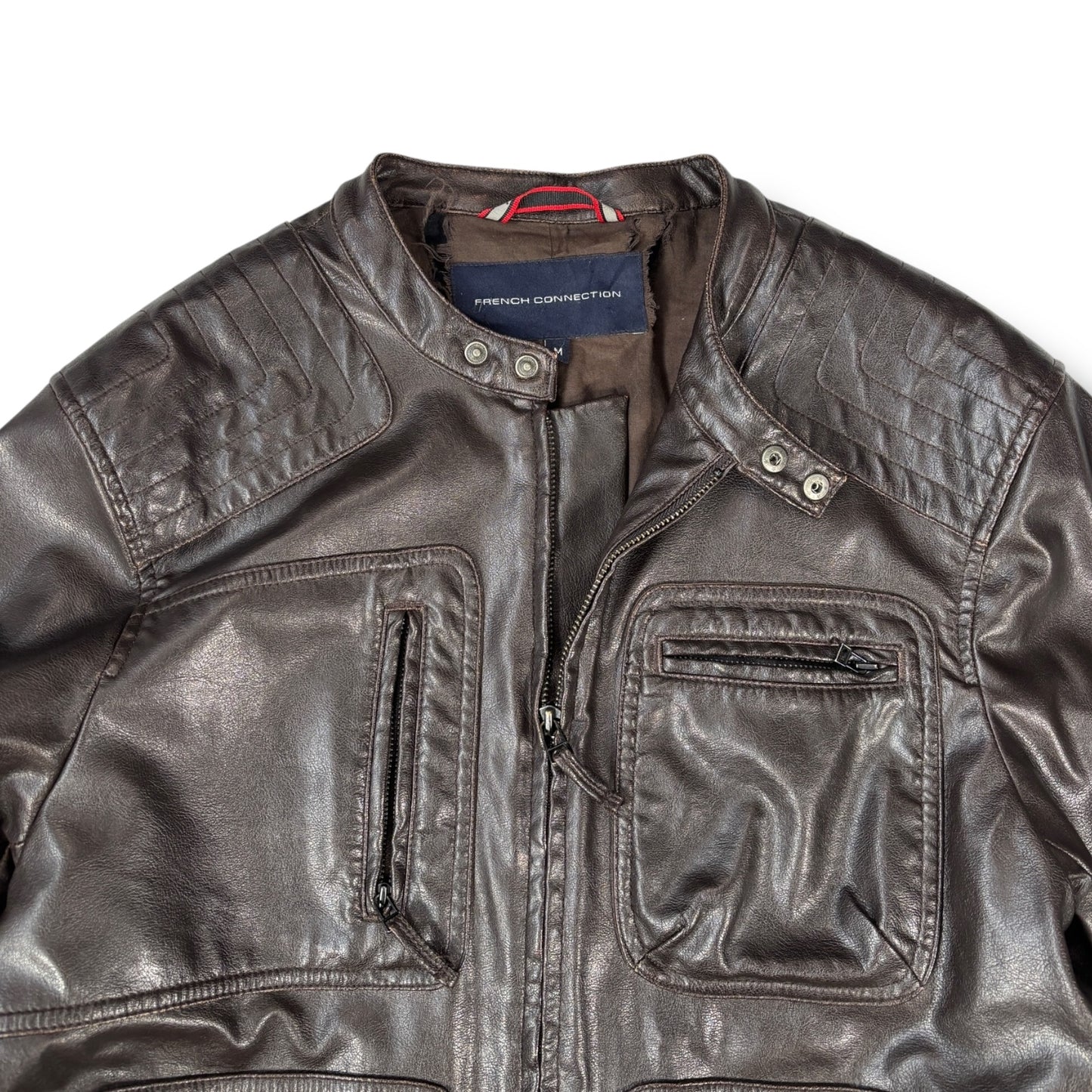 French Connection 00’s Faux Leather Jacket Medium