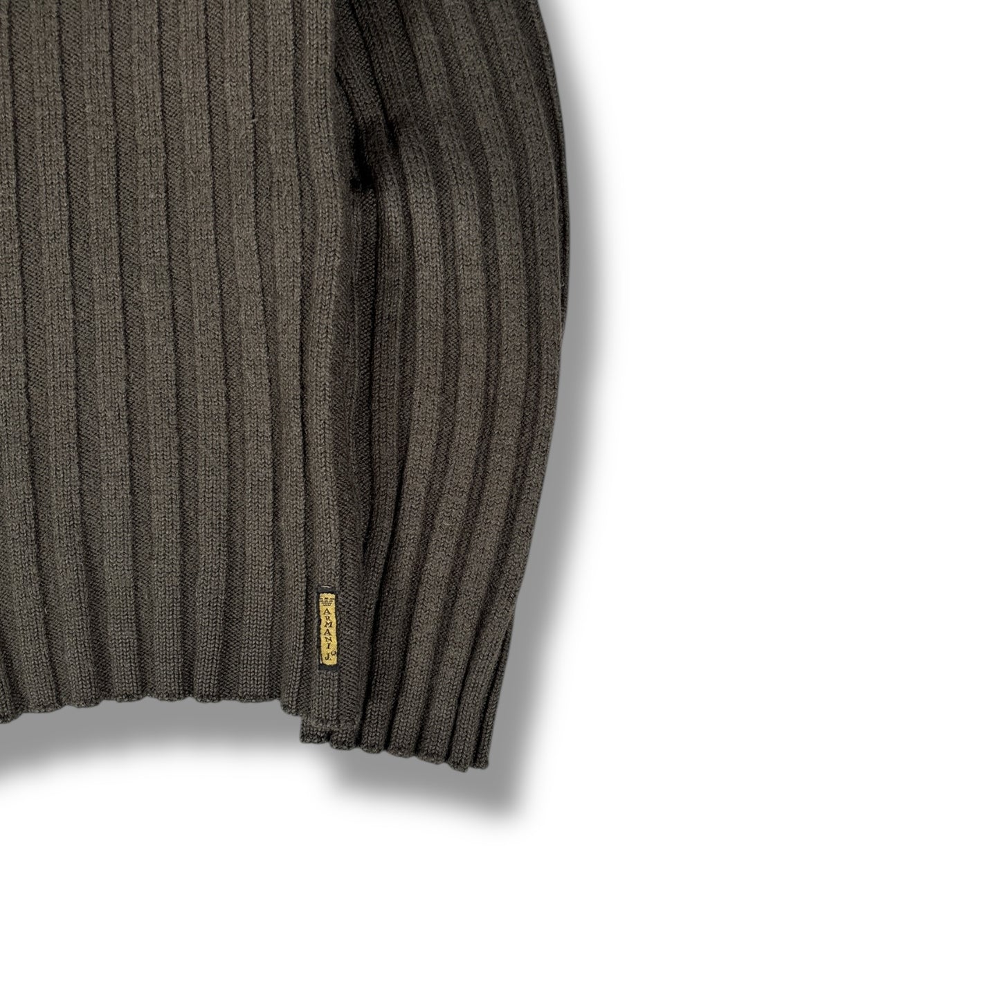 Armani Jeans 00’s Ribbed Full Zip Knit Jumper Small