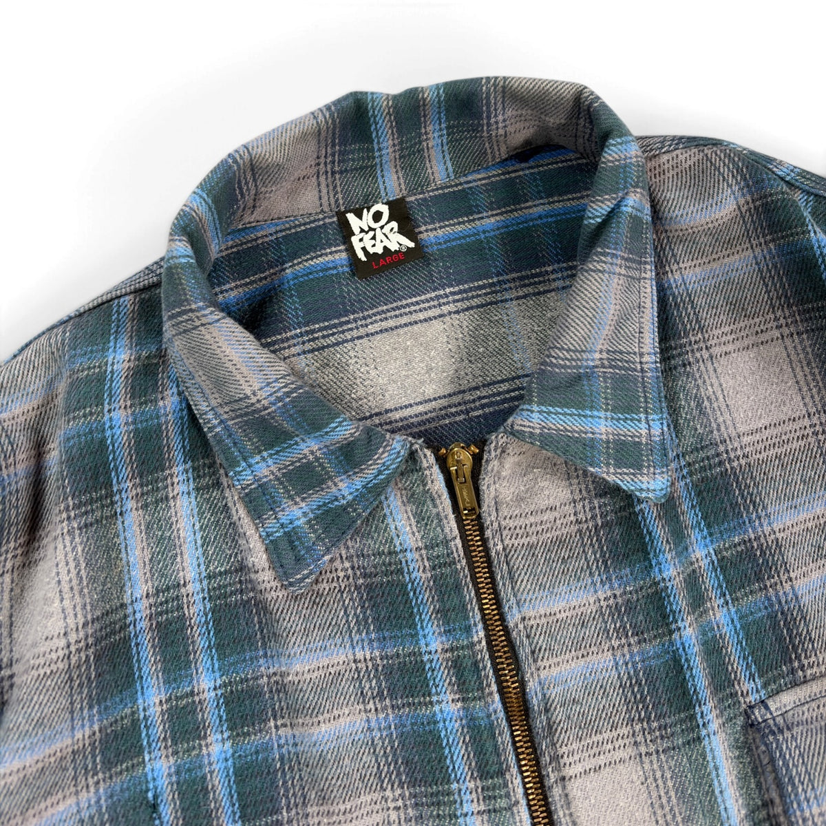No Fear 90’s Plaid Over Shirt Zipped Jacket XL