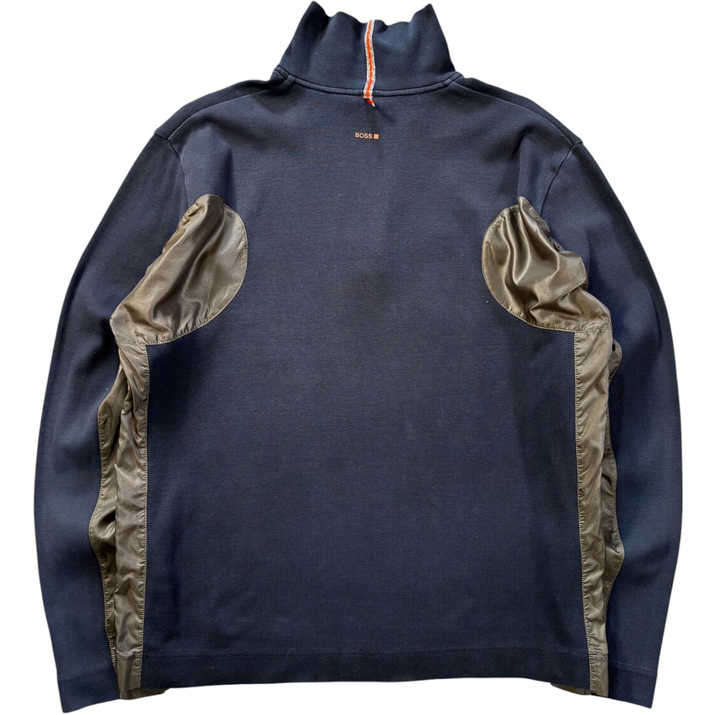 Hugo Boss Orange 00’s Panelled Translucent Quarter Zip Jumper L