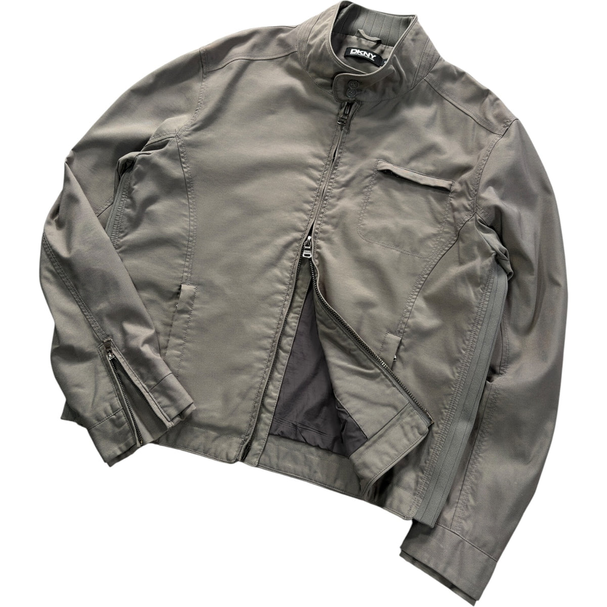 DKNY 00’s Panelled Biker Jacket XL