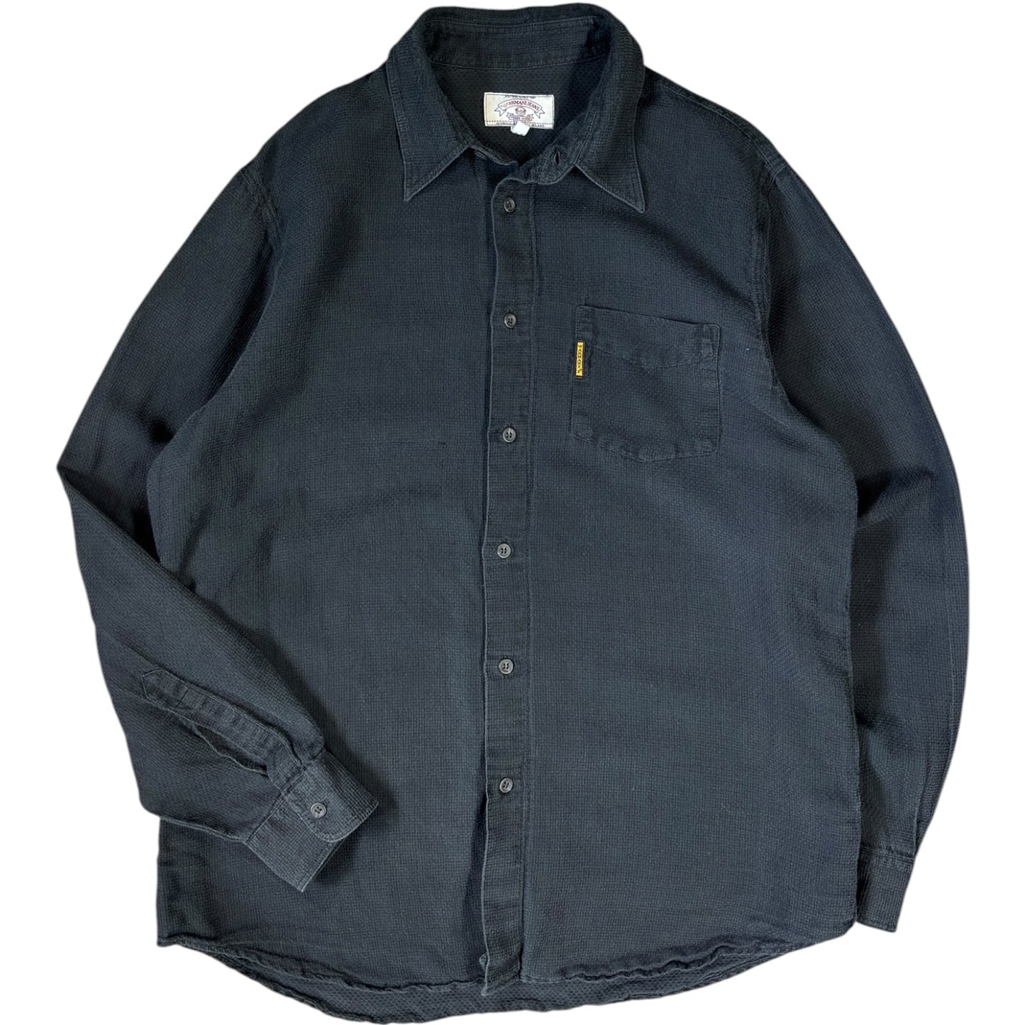 Armani Jeans 90’s Ramie Blend Waffle Shirt L