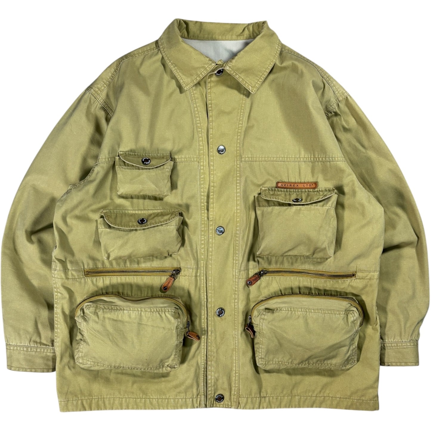 Avirex 00’s Olive Multipocket Utility Jacket XL