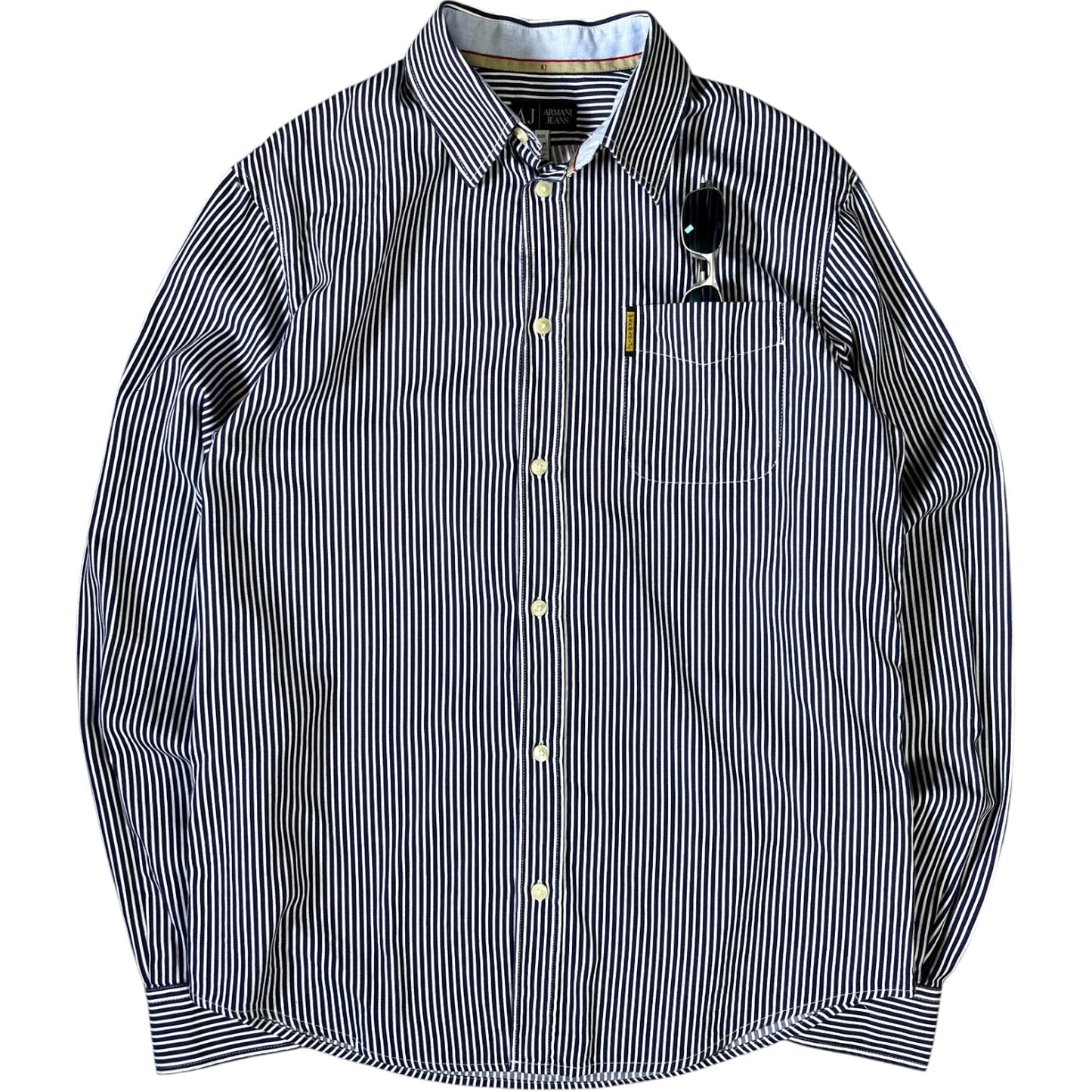 Armani Jeans 00’s Striped Long Sleeve Shirt XL