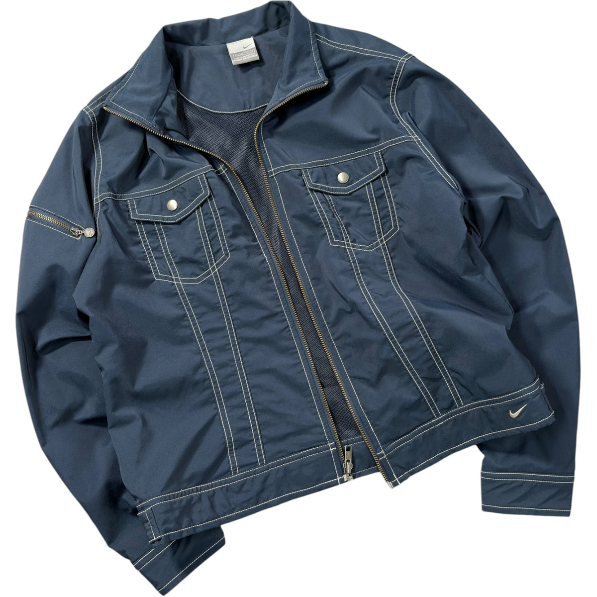 Nike 00’s Contrast Stitch Cropped Jacket S