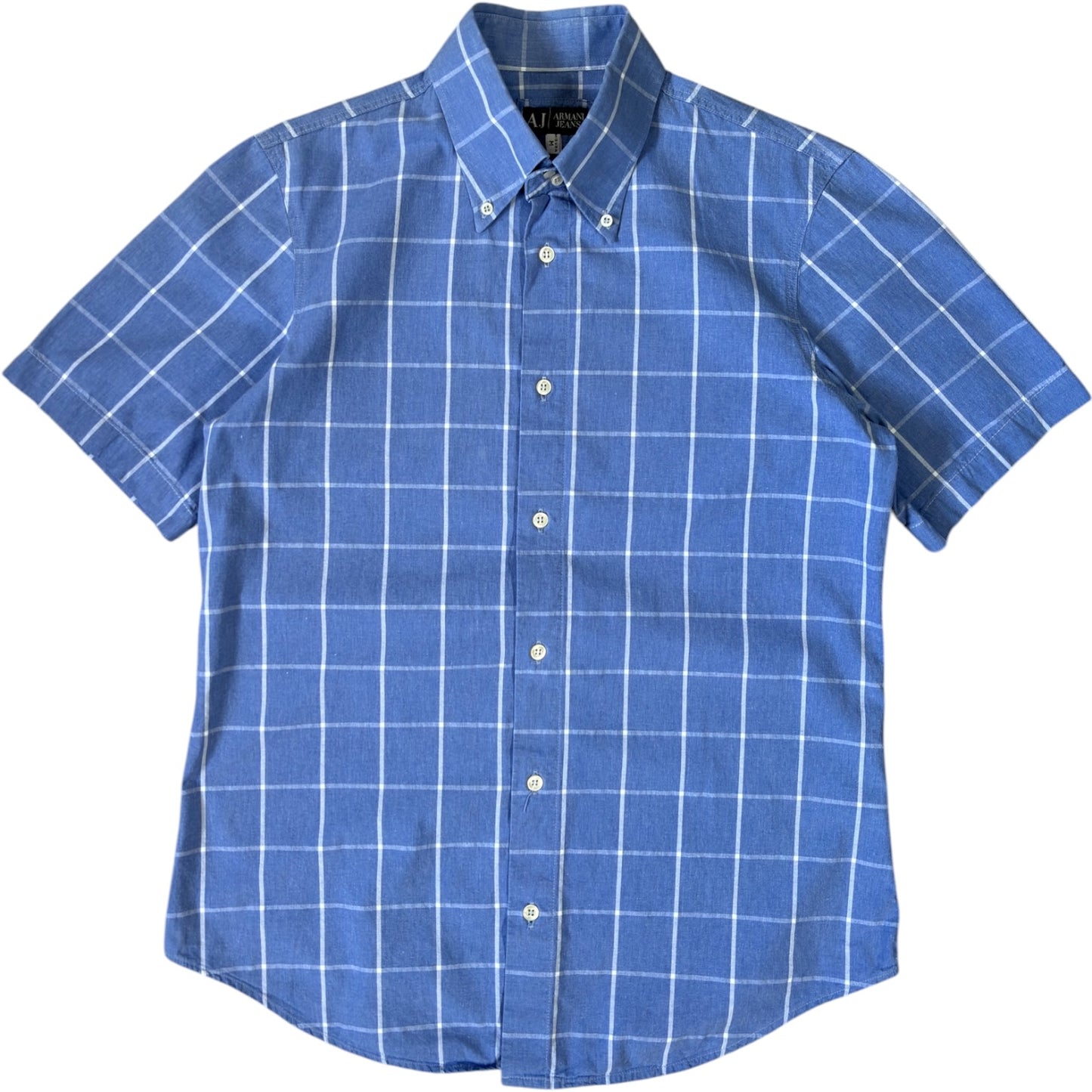 Armani Jeans 00’s Checkered Short Sleeve Shirt M