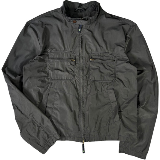 Armani Jeans 00's Dark Grey Cropped Multipocket Jacket XL