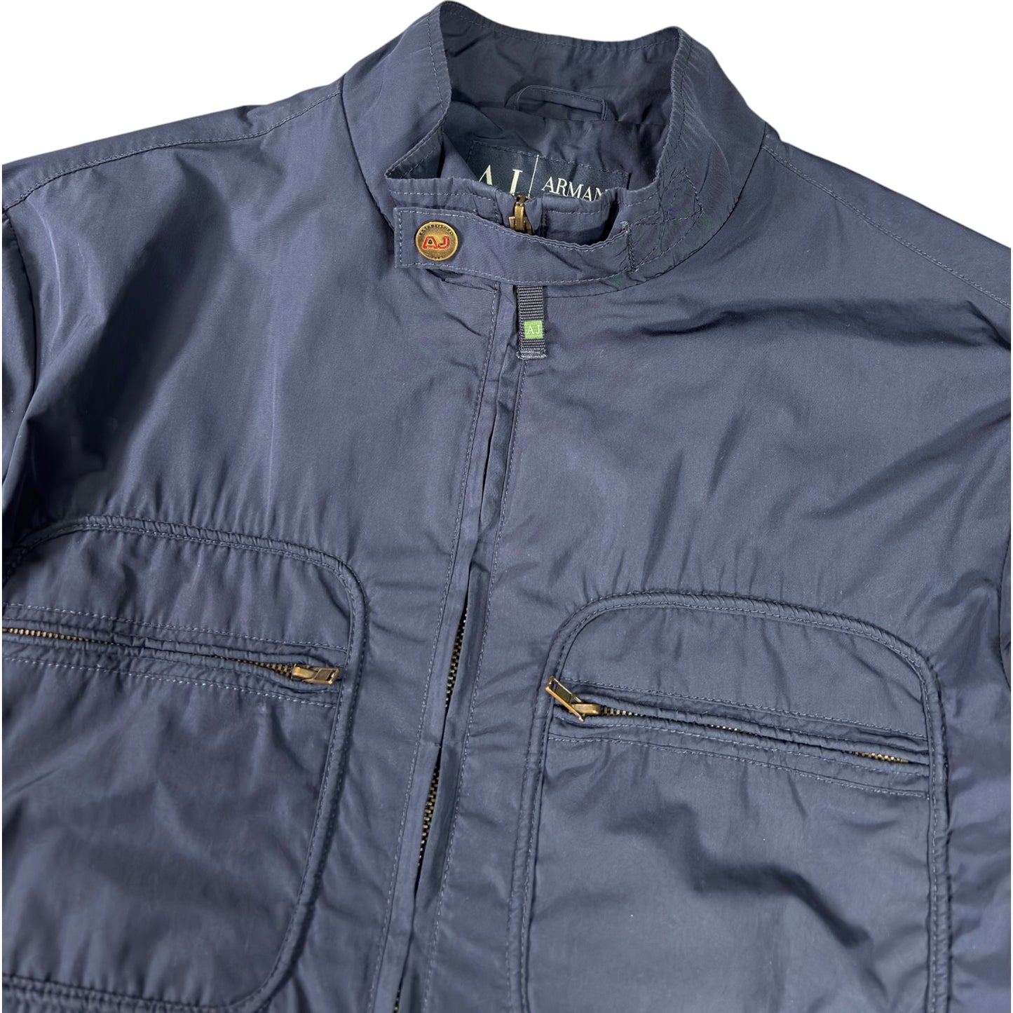Armani Jeans 00's Navy Cropped Multipocket Jacket M