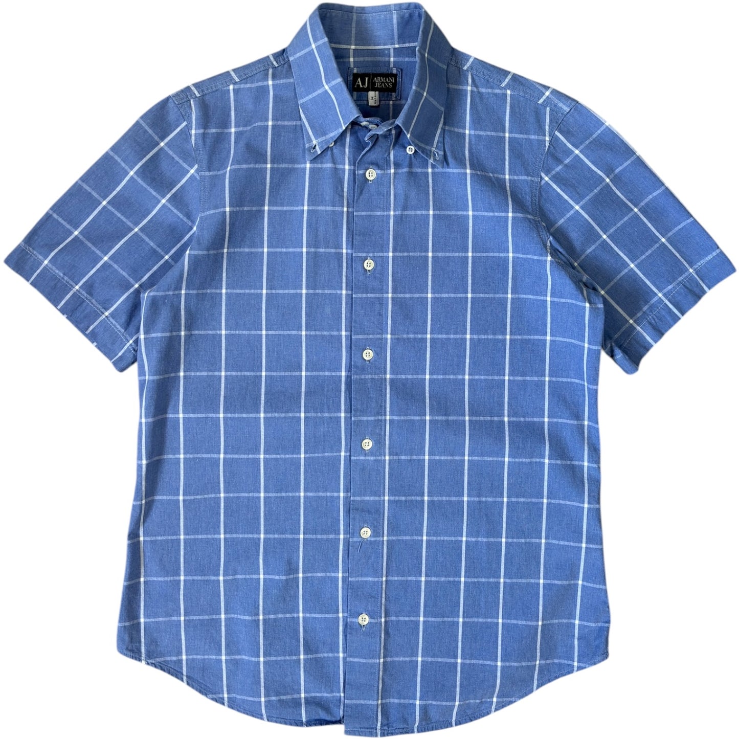Armani Jeans 00’s Checkered Short Sleeve Shirt M