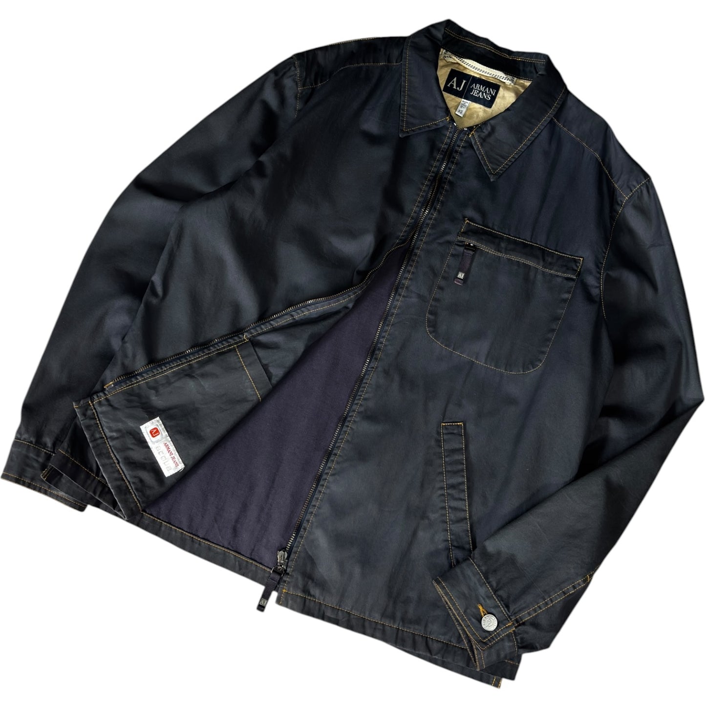 Armani Jeans 00’s Contrast Stitch Cropped Jacket L