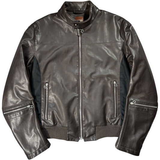 Hugo Boss Orange 00’s Faux Leather Panel Jacket M