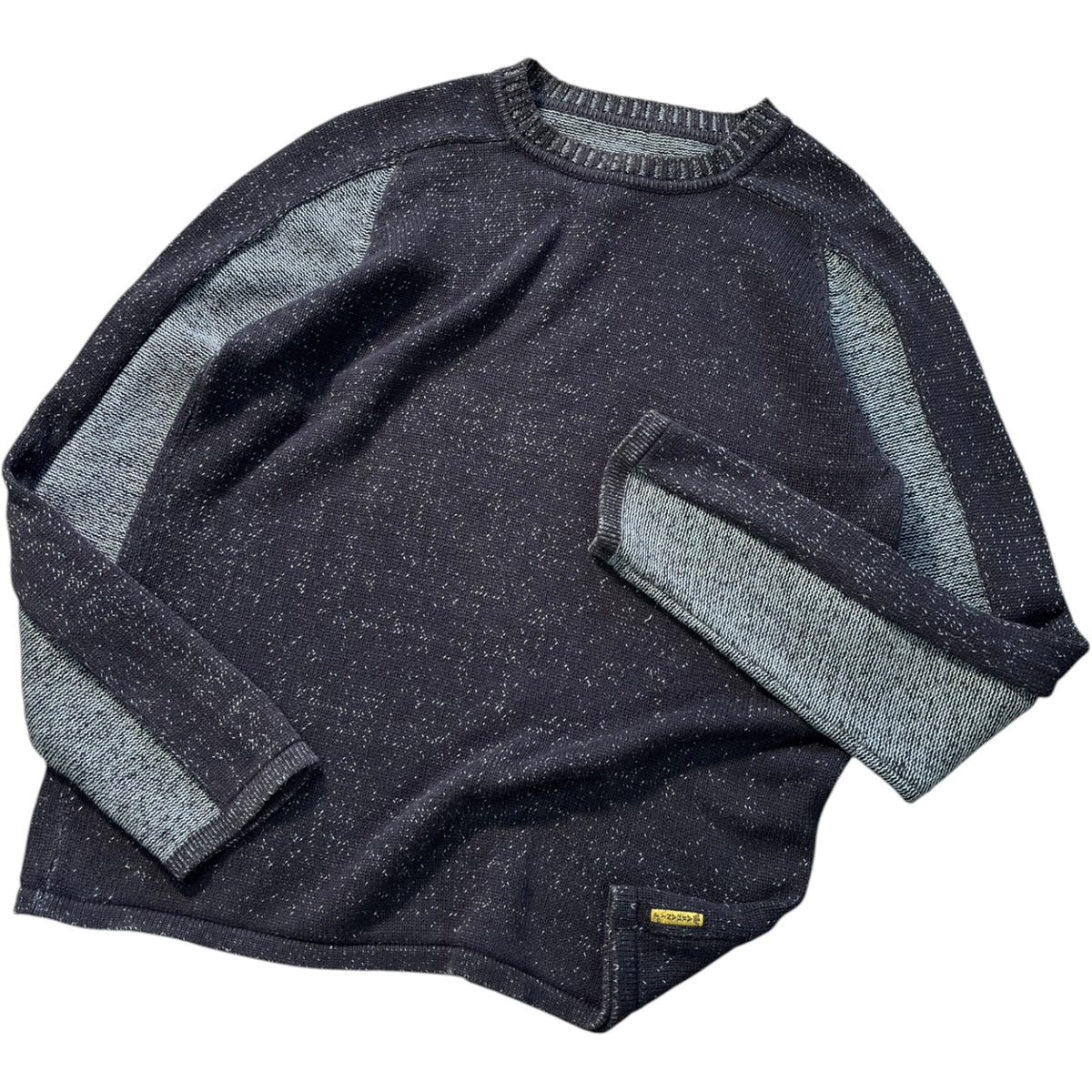 Armani Jeans 00’s Cotton Knit Two Tone Jumper M