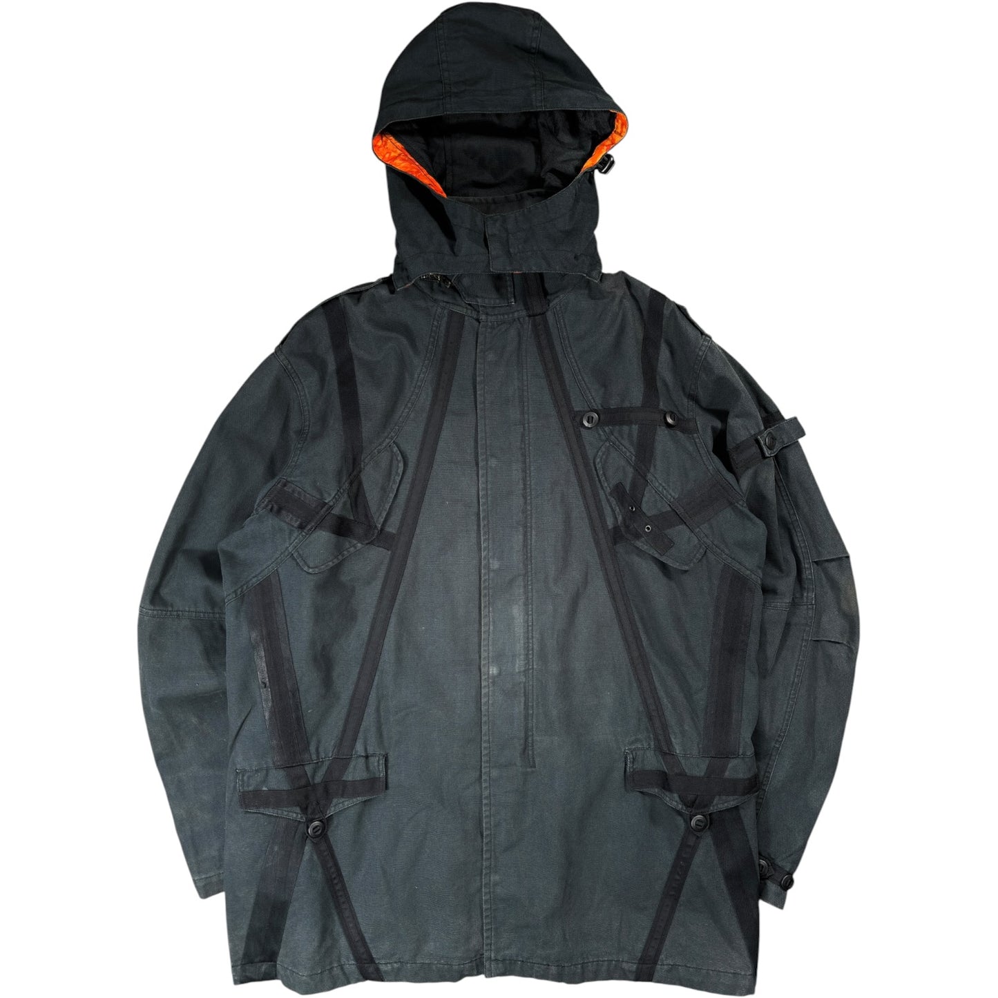 Maharishi 00’s Stone Washed Canvass Parka Jacket XL