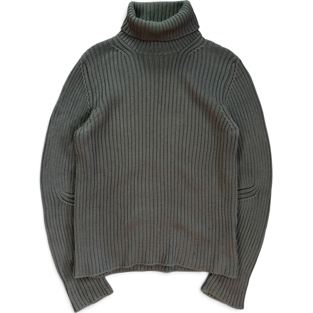 Prada FW1999 Ribbed Heavyweight Turtle Neck Wool Jumper L