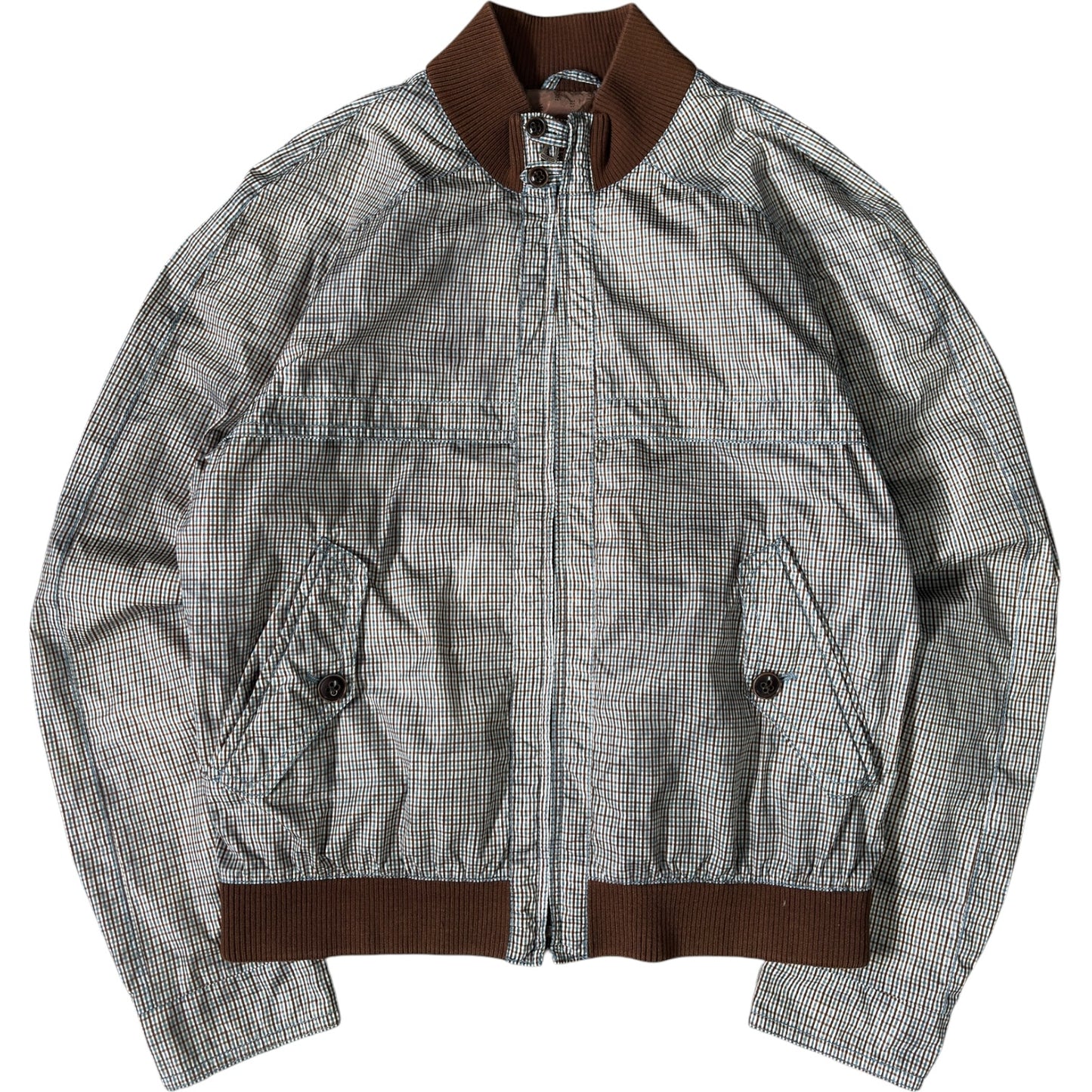 Hugo Boss Orange 00’s Checkered Bomber Jacket M