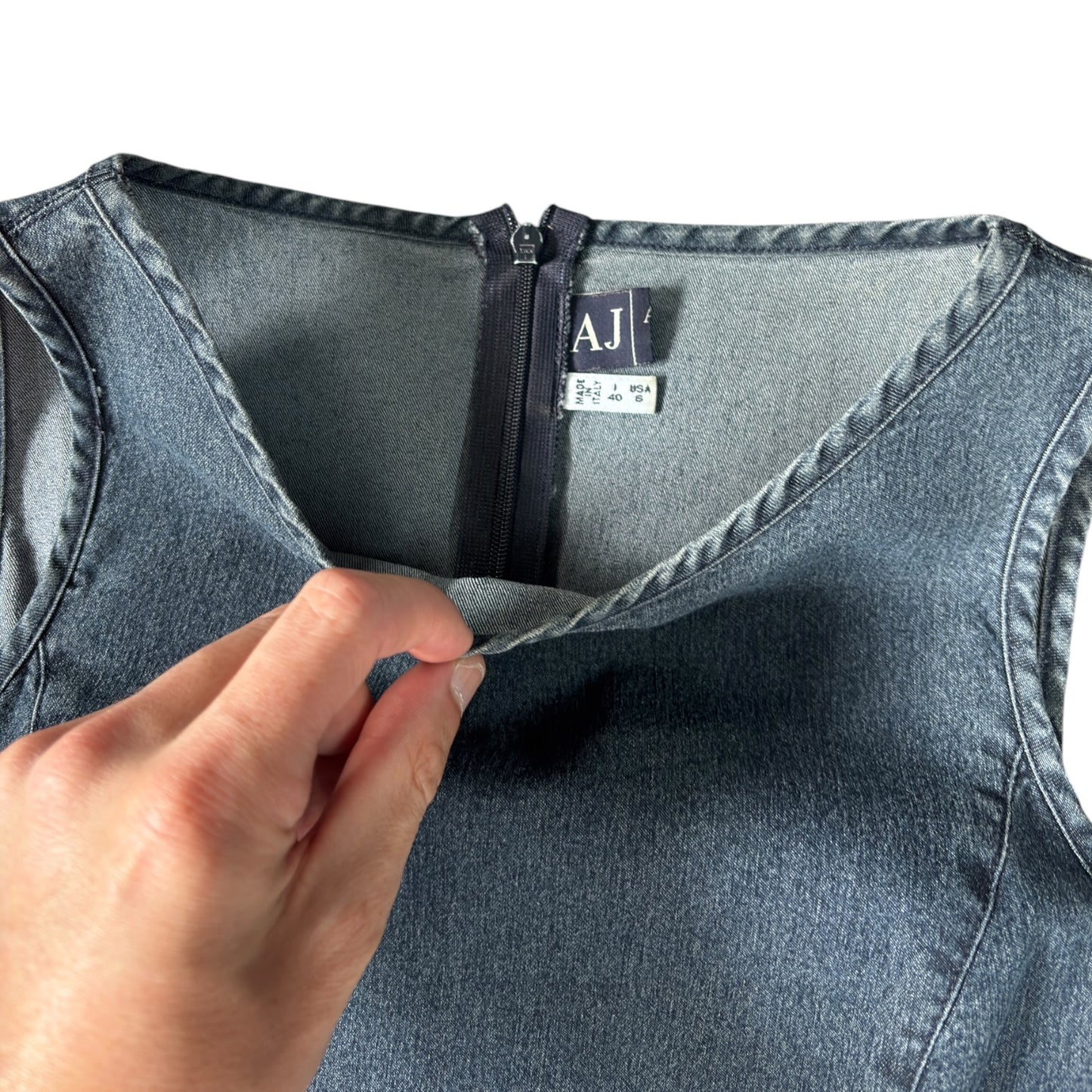 Armani Jeans 00’s Denim Sheath Dress Size 8/10