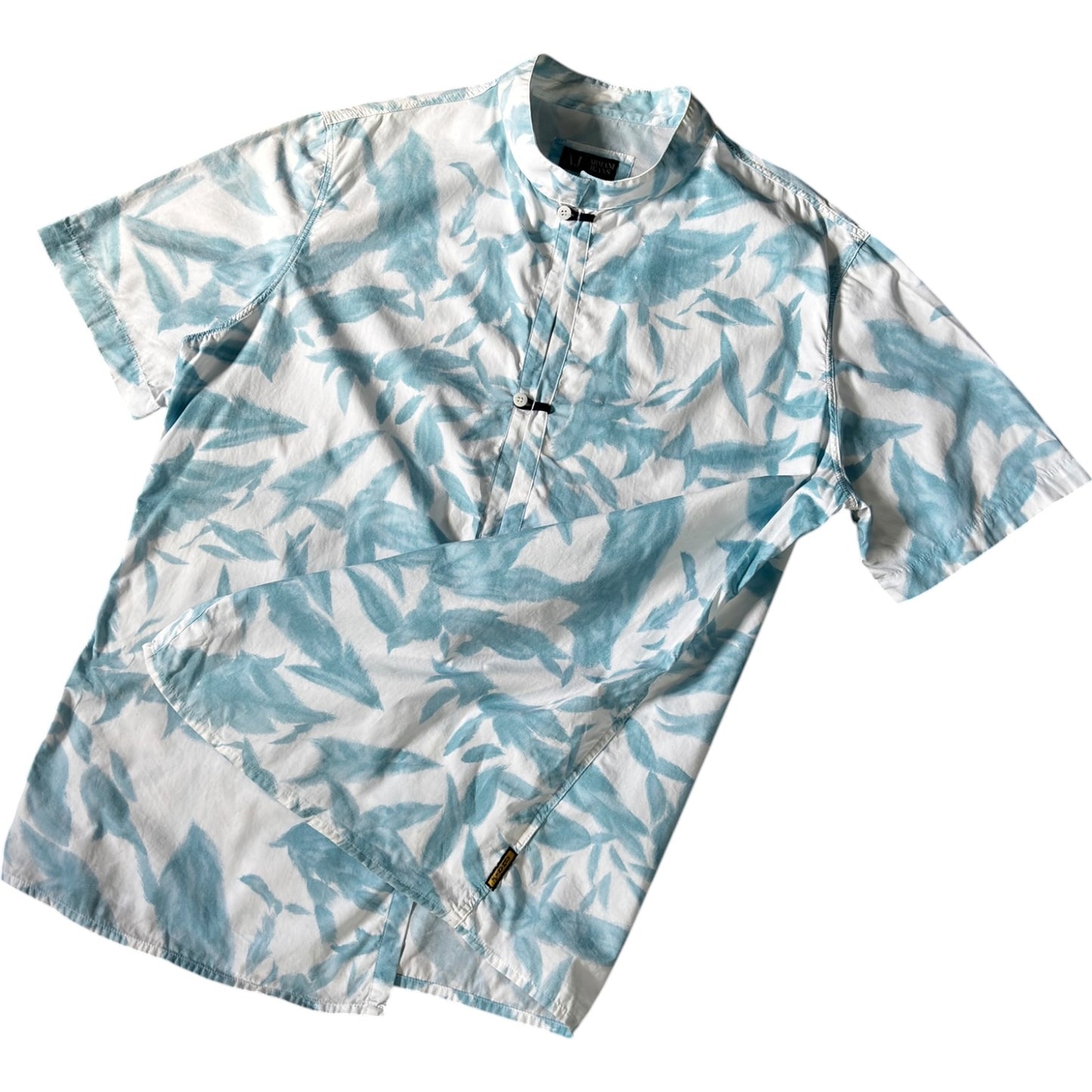 Armani Jeans 00's Botanic Pattern Button Loop Shirt L