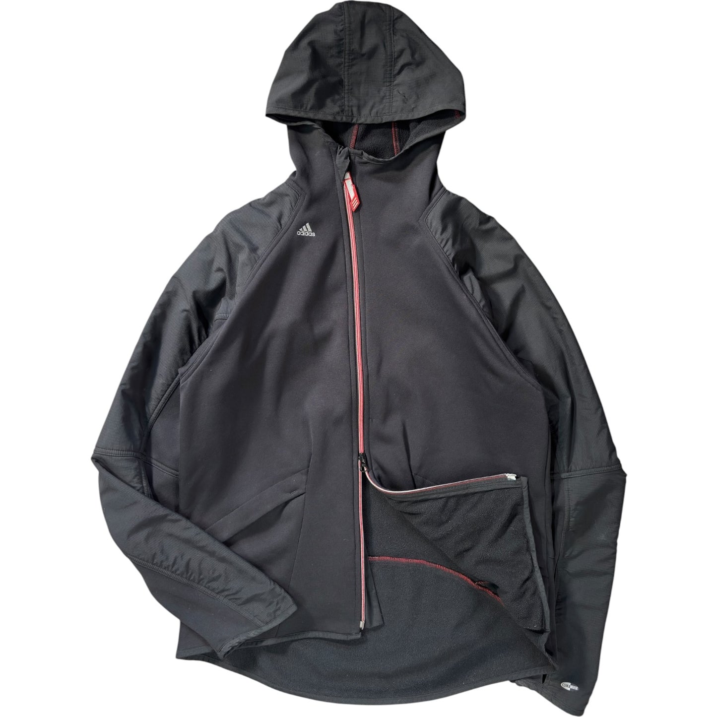 Adidas 2004 Asymmetrical Zip Two Tone Climawarm Hoodie M