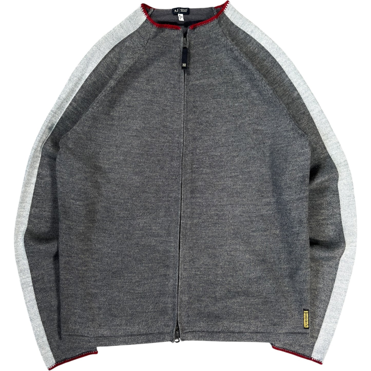 Armani Jeans 00’s Full Zip Two Tone Jumper XL