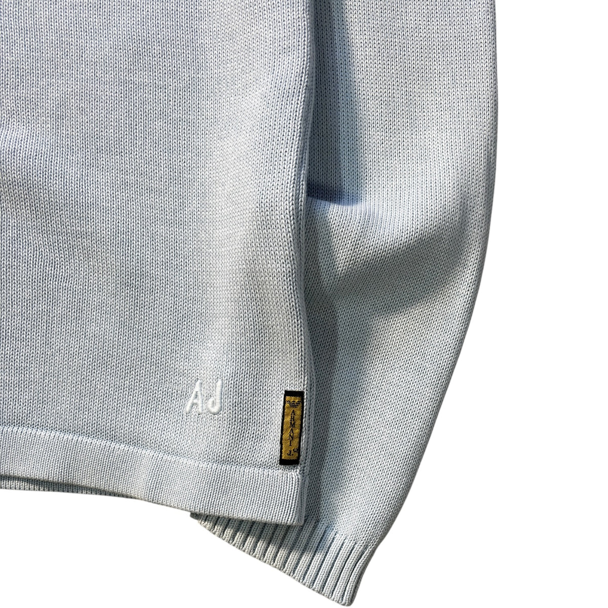 Armani Jeans 00’s Baby Blue Cotton Knit Jumper M