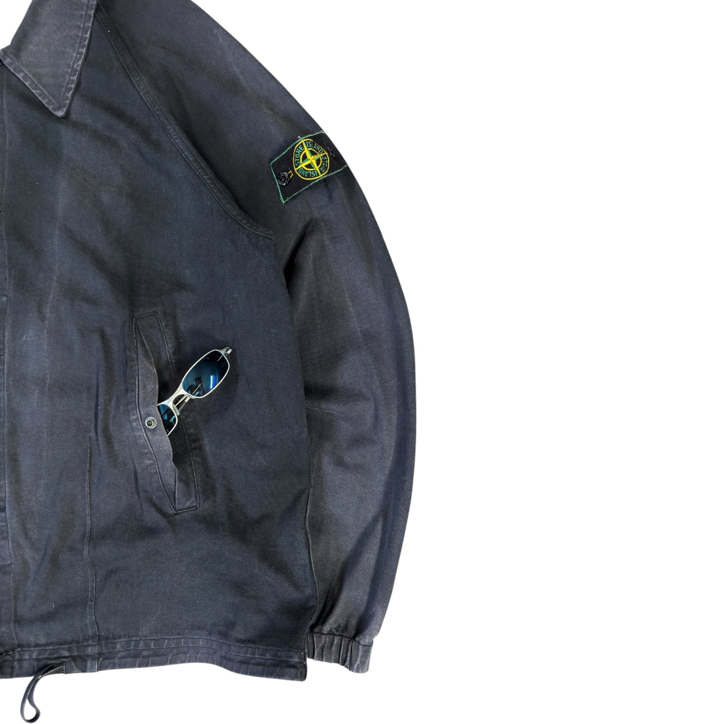 Stone Island 1998 Green Edge Cotton Coach Jacket XXL