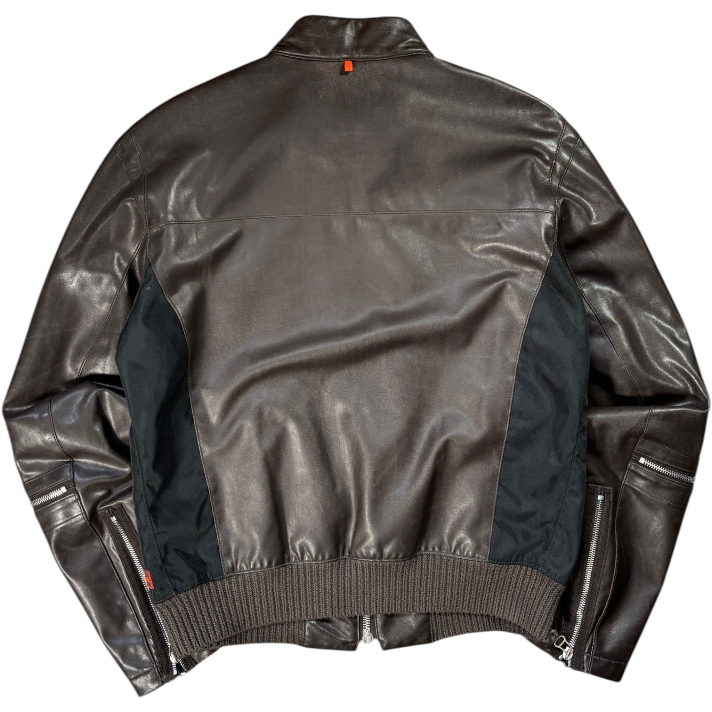 Hugo Boss Orange 00’s Faux Leather Panel Jacket M