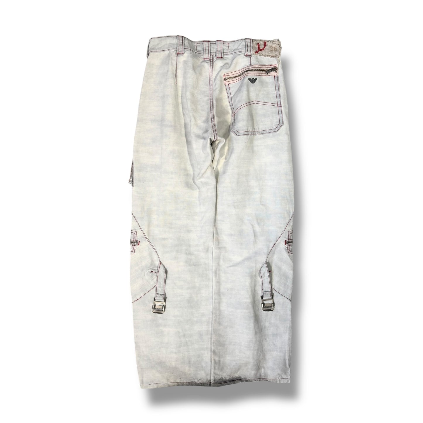 Armani Jeans 00’s Contrast Stitch Cargo Trousers W30