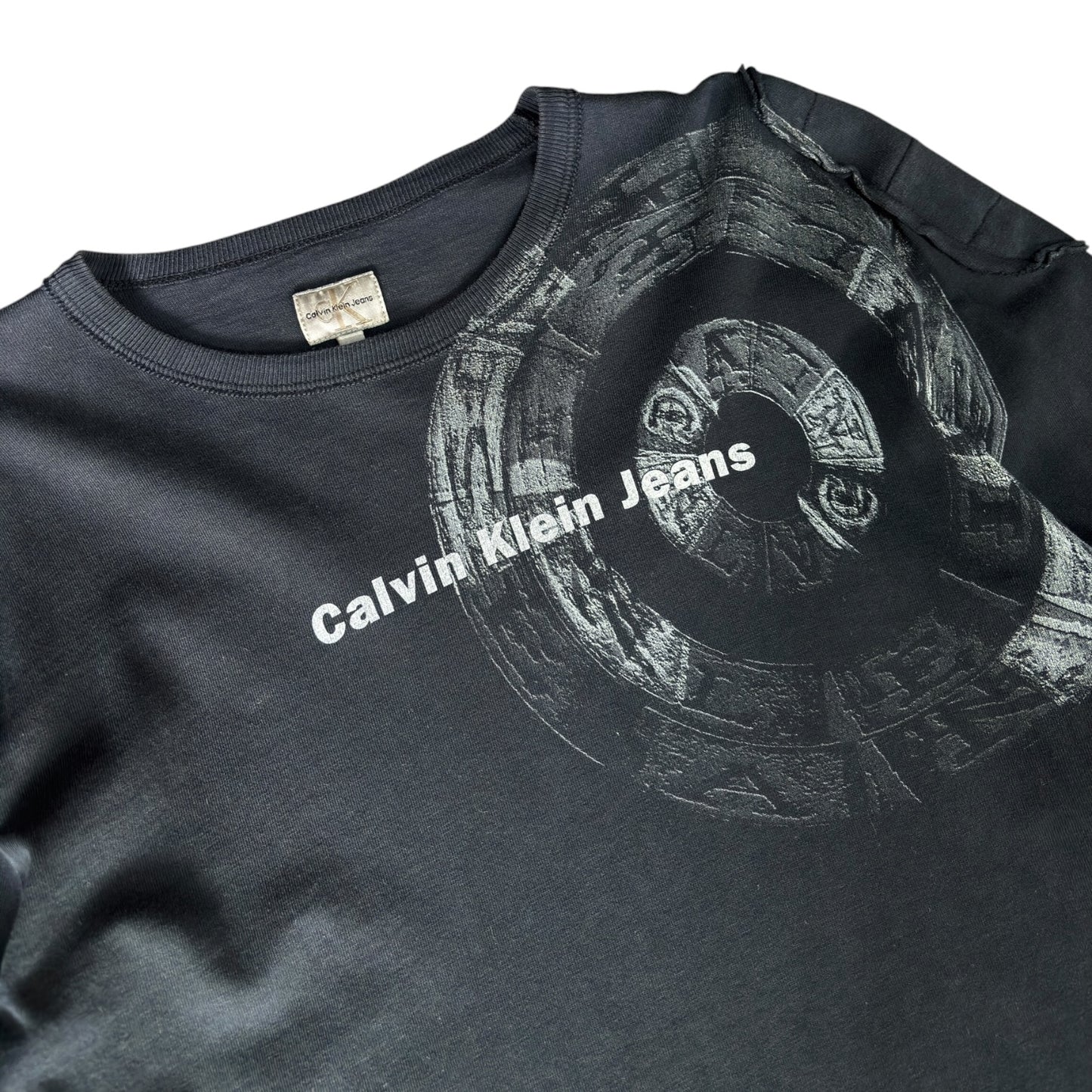 Calvin Klein Jeans 00’s Panelled Longsleeve Shirt L