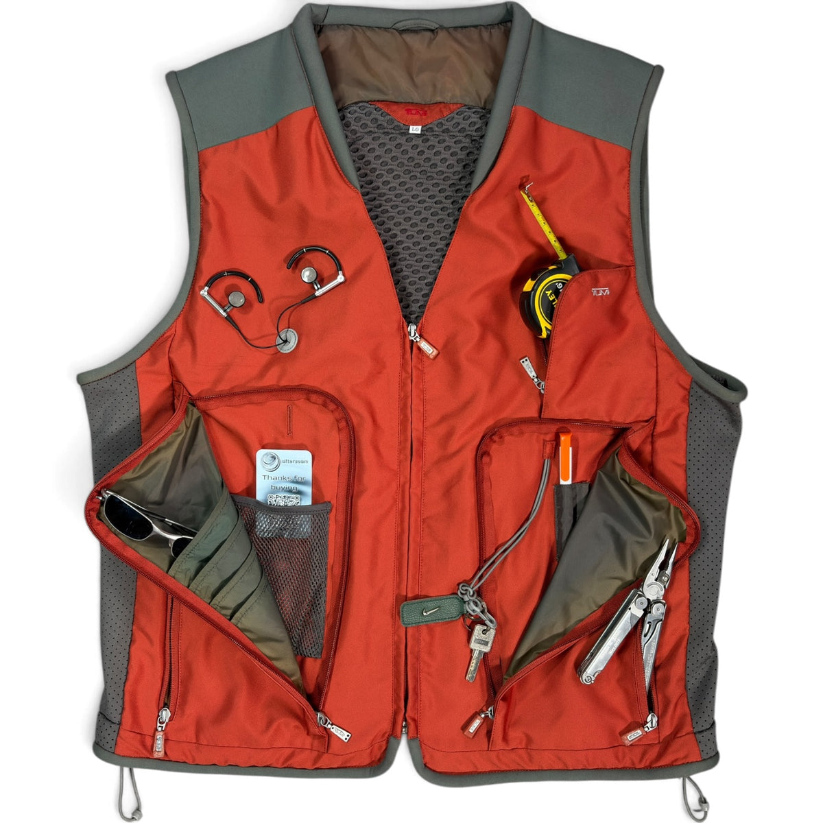 Tumi 00’s Rust Multipocket Travel Vest XL
