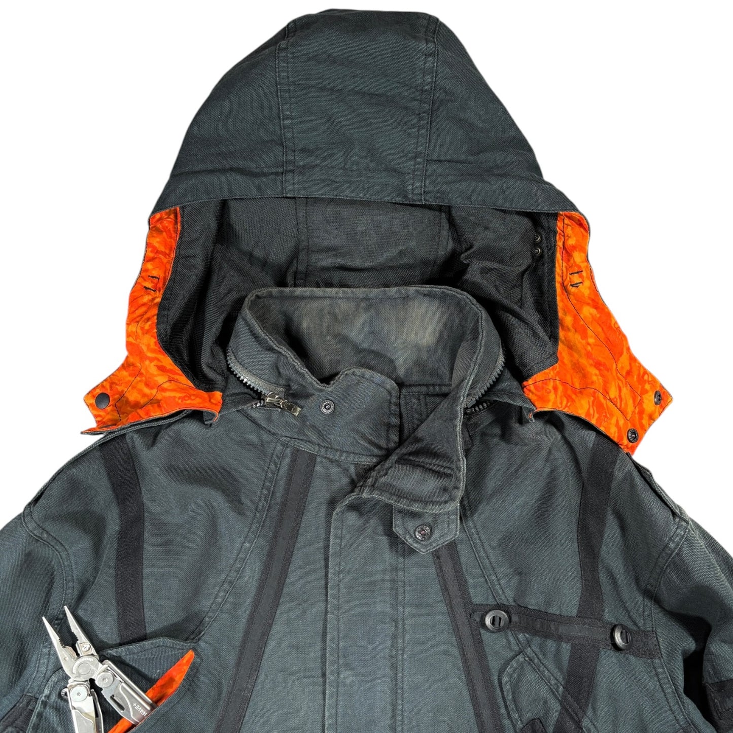 Maharishi 00’s Stone Washed Canvass Parka Jacket XL