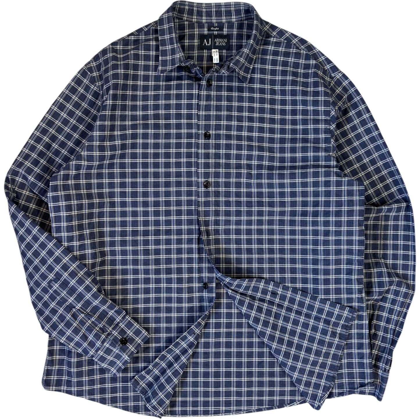 Armani Jeans 00’s Checkered Long Sleeve Shirt XL