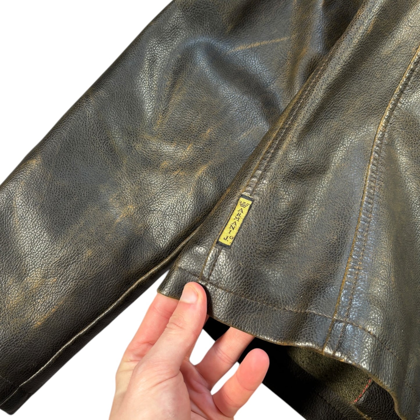 Armani Jeans 00’s Leather Biker Jacket M