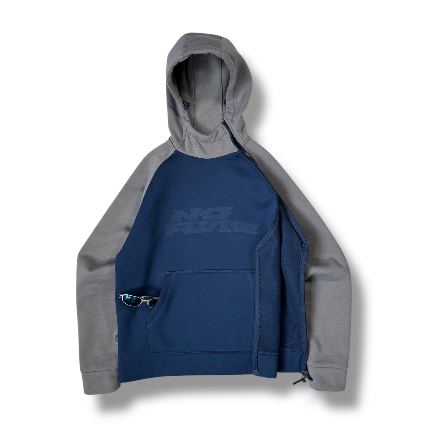 No Fear 00’s Asymmetrical Full Zipped Hoodie Large