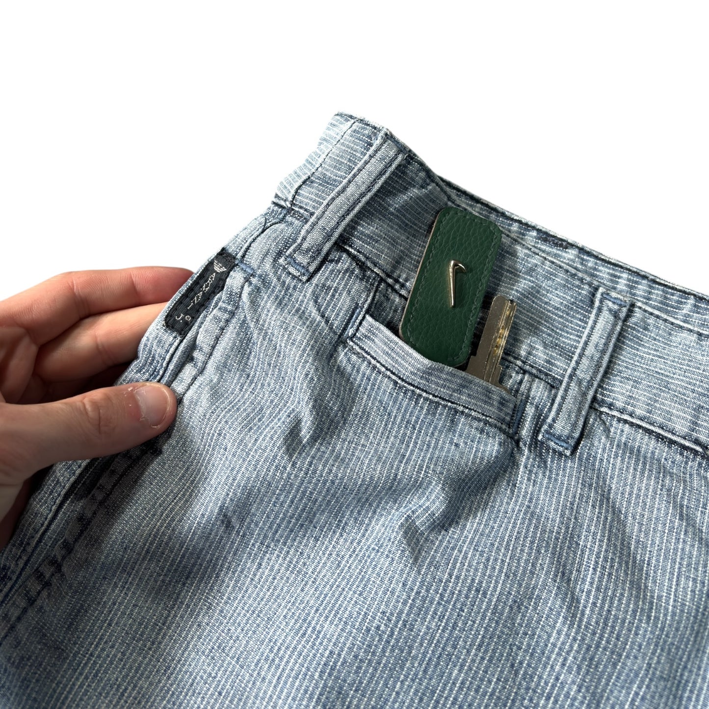 Armani Jeans 00’s Pinstripe Cotton Shorts W30