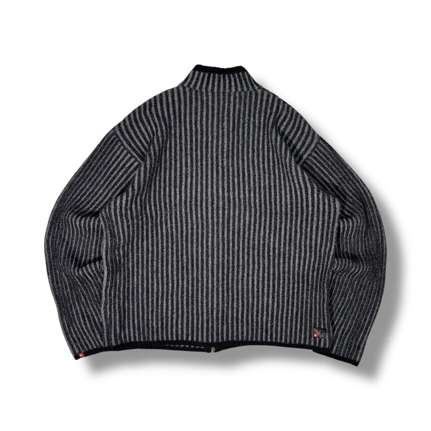 Quiksilver 00’s Full Zip Ribbed Knit Jumper Extra Large