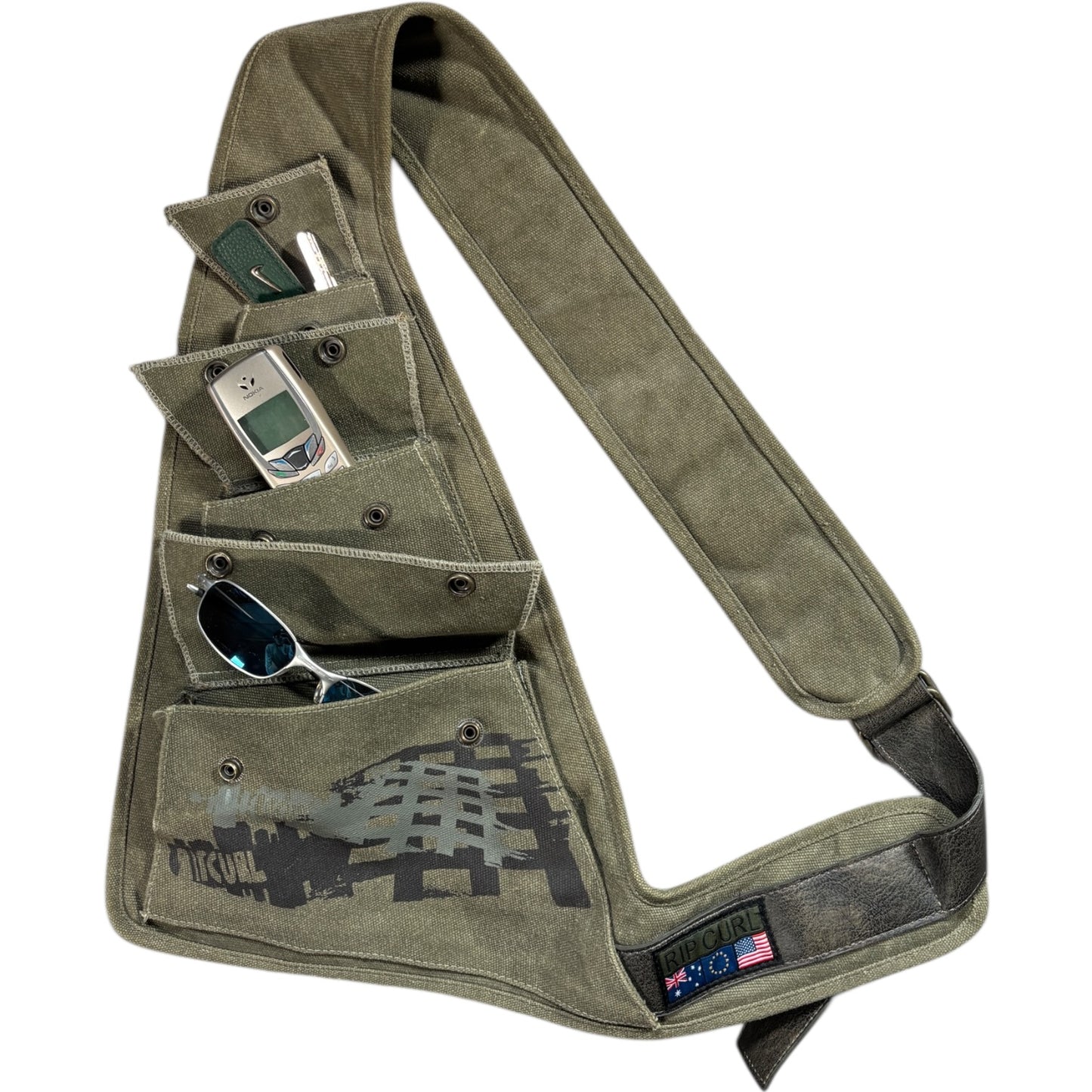 Ripcurl 00’s Canvass Multipocket Shoulder Bag