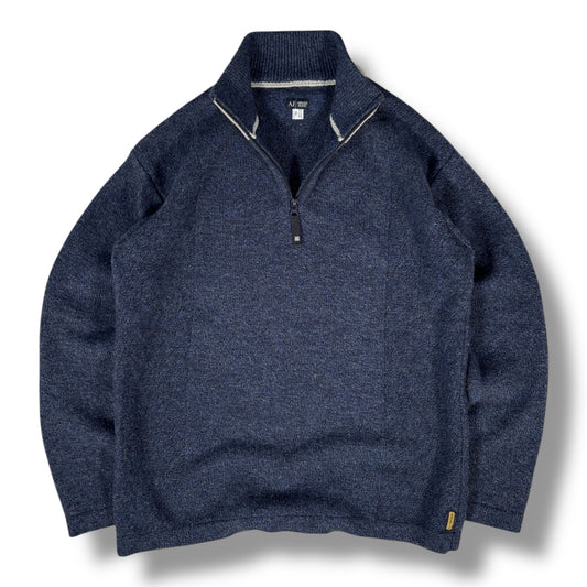 Armani Jeans 00’s Wool Quarter Jumper Extra Large