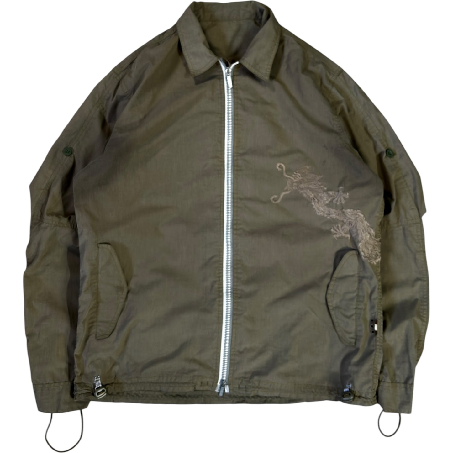 Maharishi 00's Embroidered Dragon Cotton Jacket L