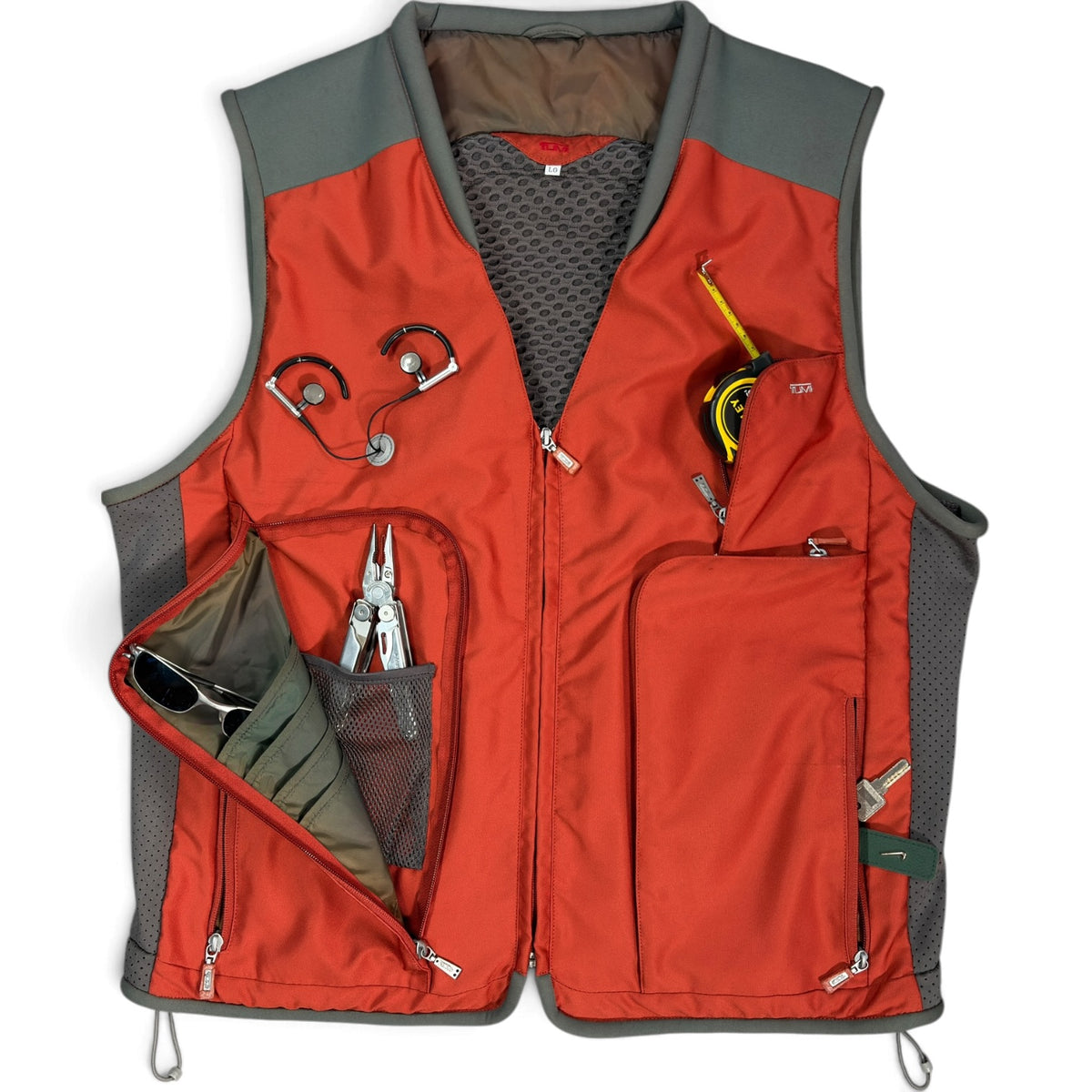 Tumi 00’s Rust Multipocket Travel Vest XL