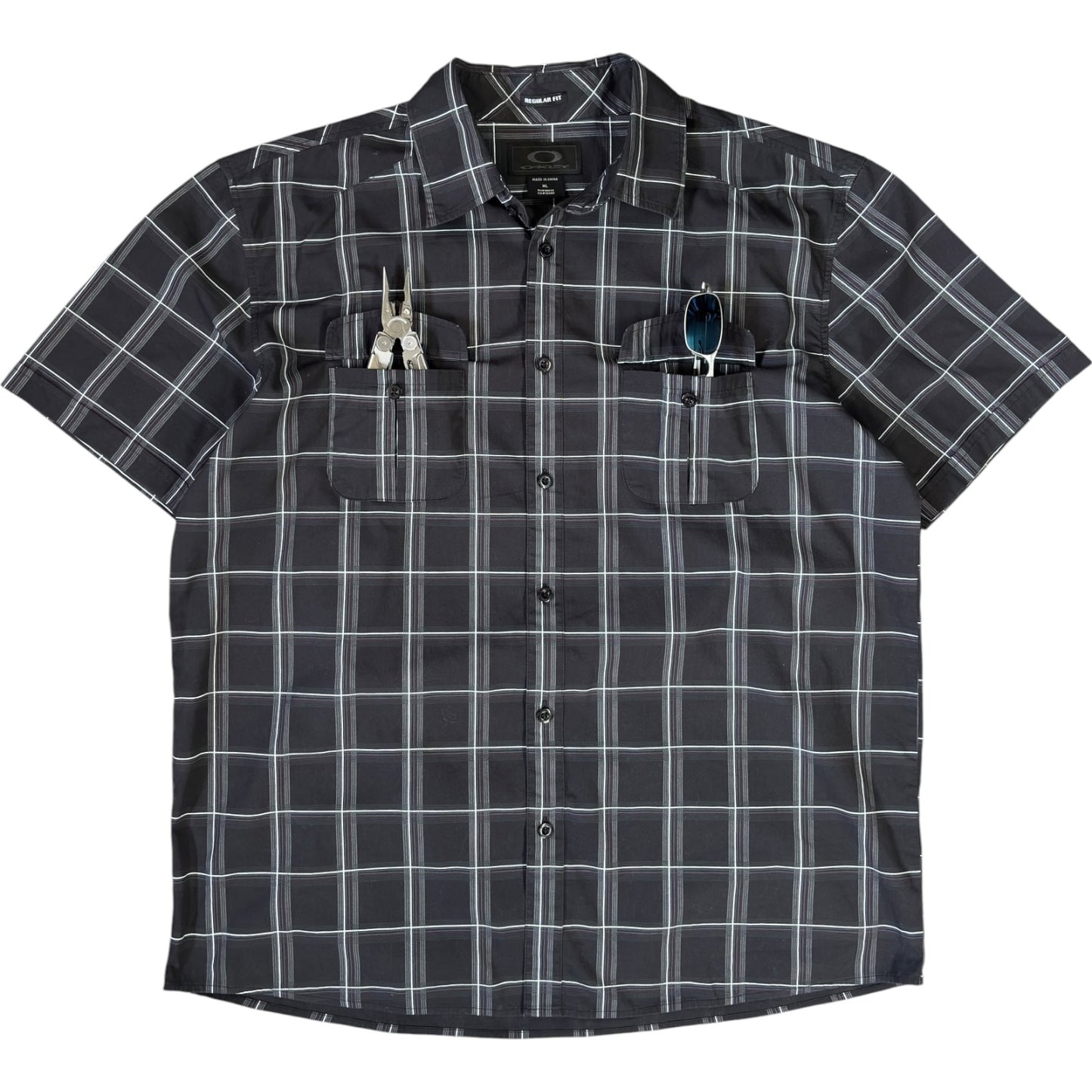Oakley 2008 Checkered Short Sleeve Shirt XL
