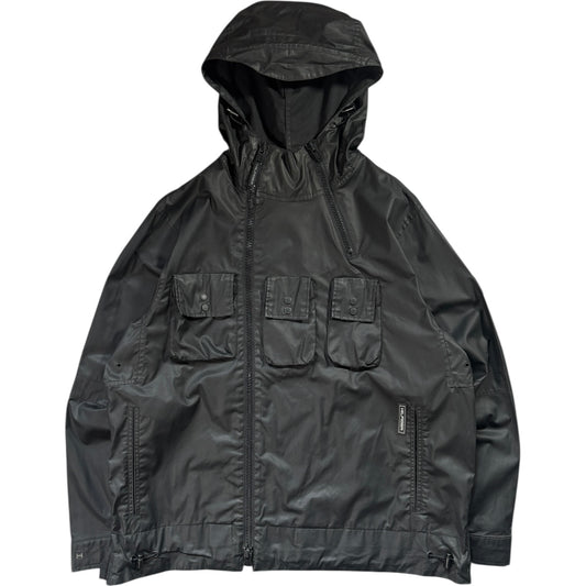 Tommy Hilfiger 00’s Dual Zip Rubberised Jacket L