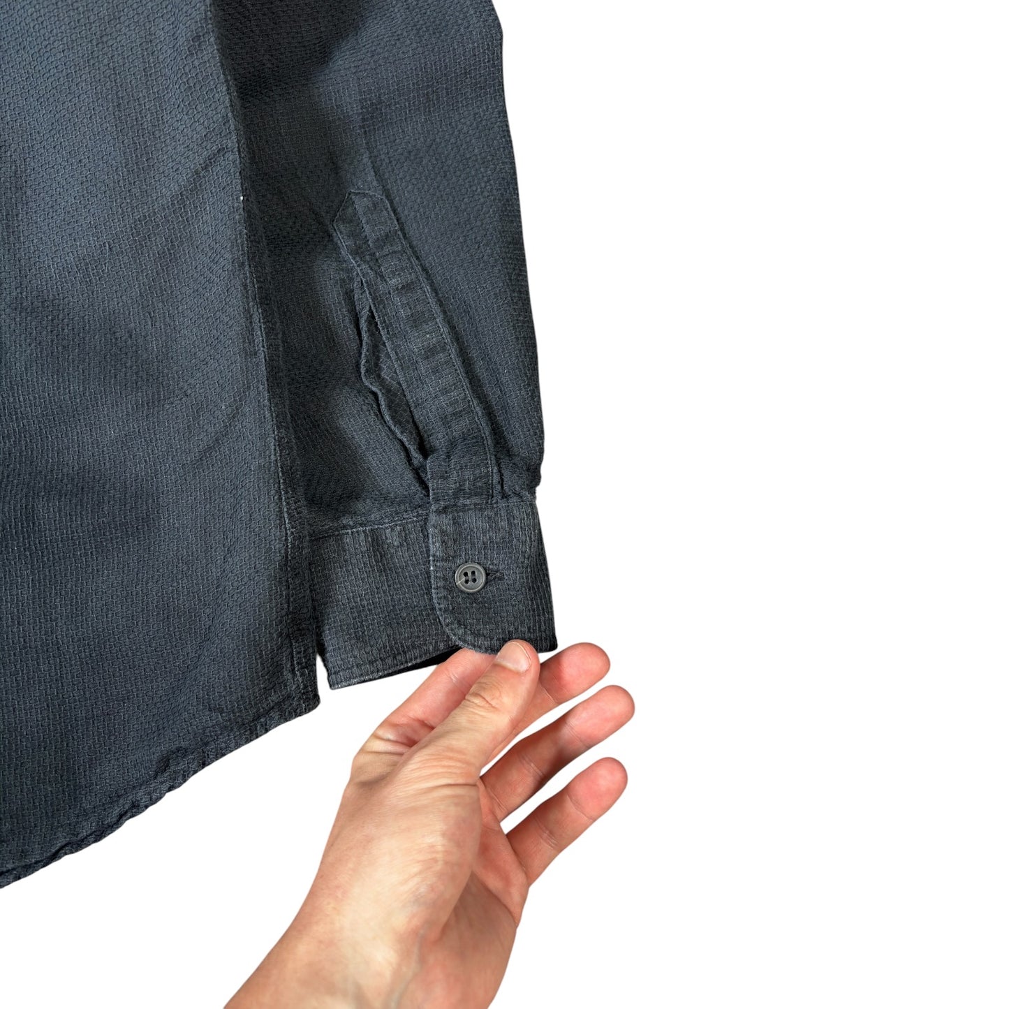 Armani Jeans 90’s Ramie Blend Waffle Shirt L