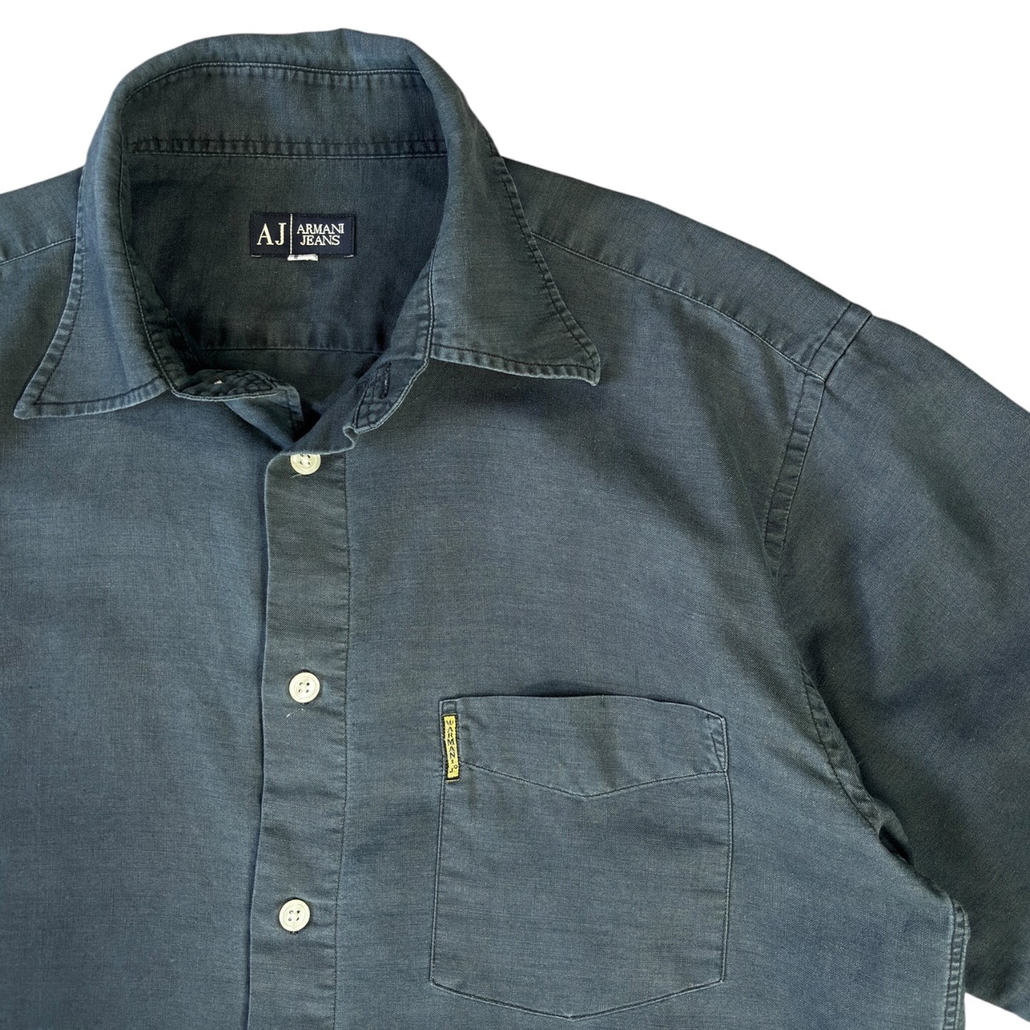 Armani Jeans 00's Faded Cotton Shirt XL
