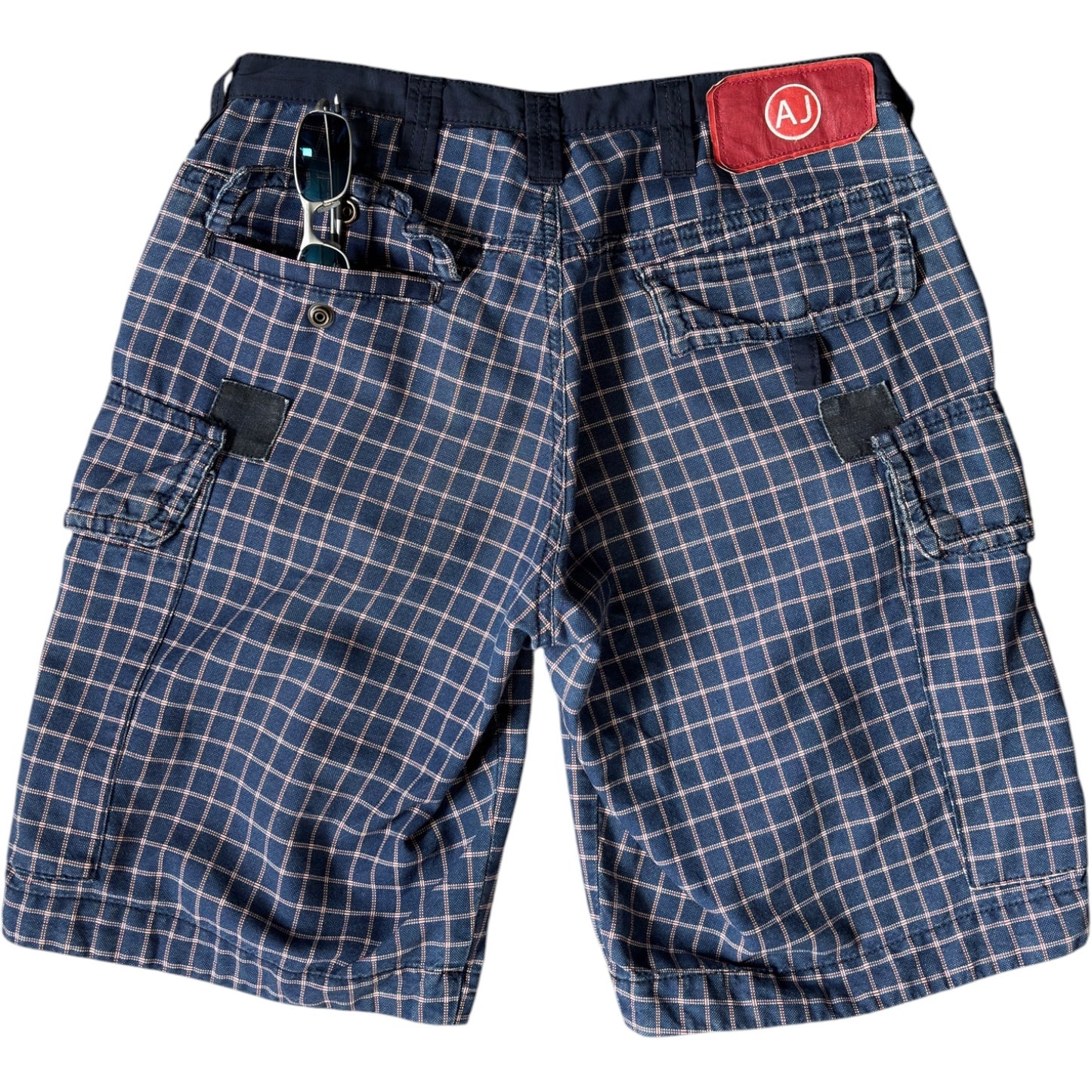 Armani Jeans 00’s Checkered Cargo Shorts W30