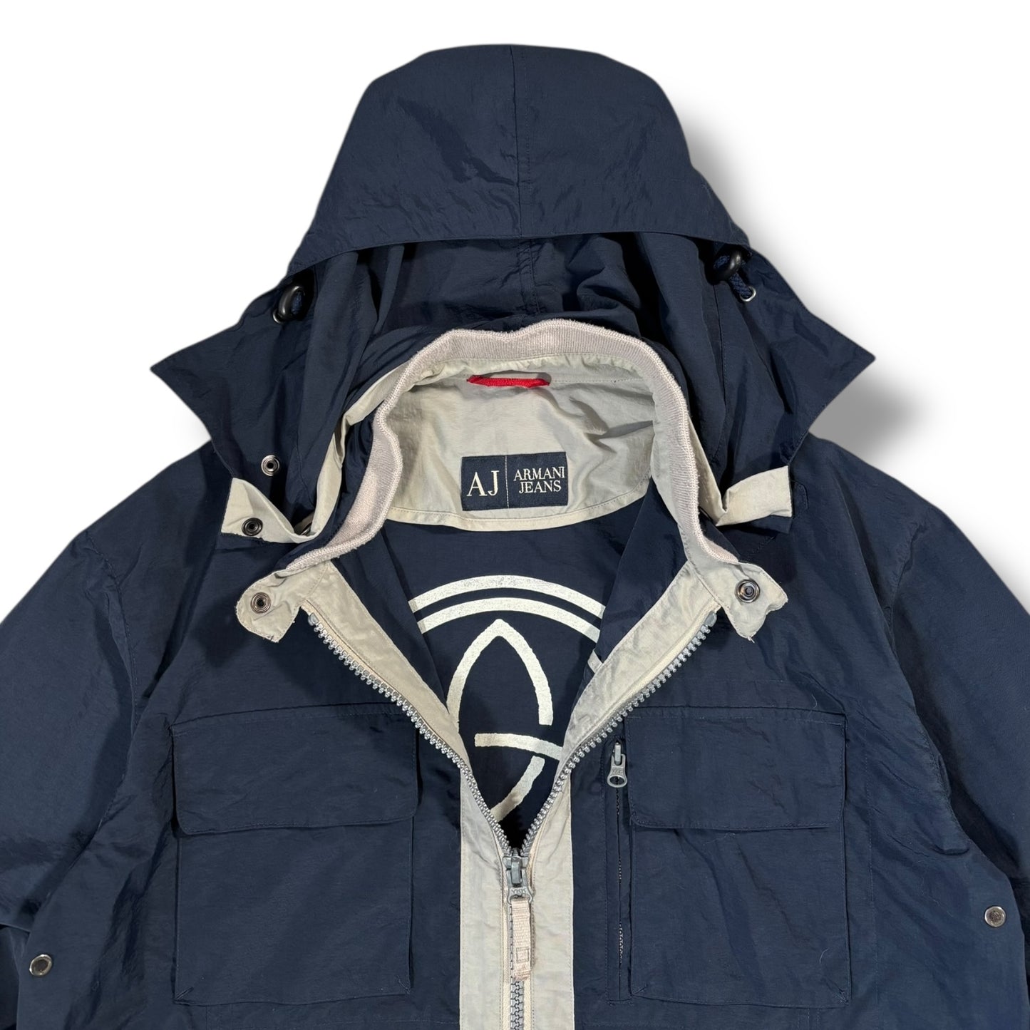 Armani Jeans 00’s Hooded Jacket Large