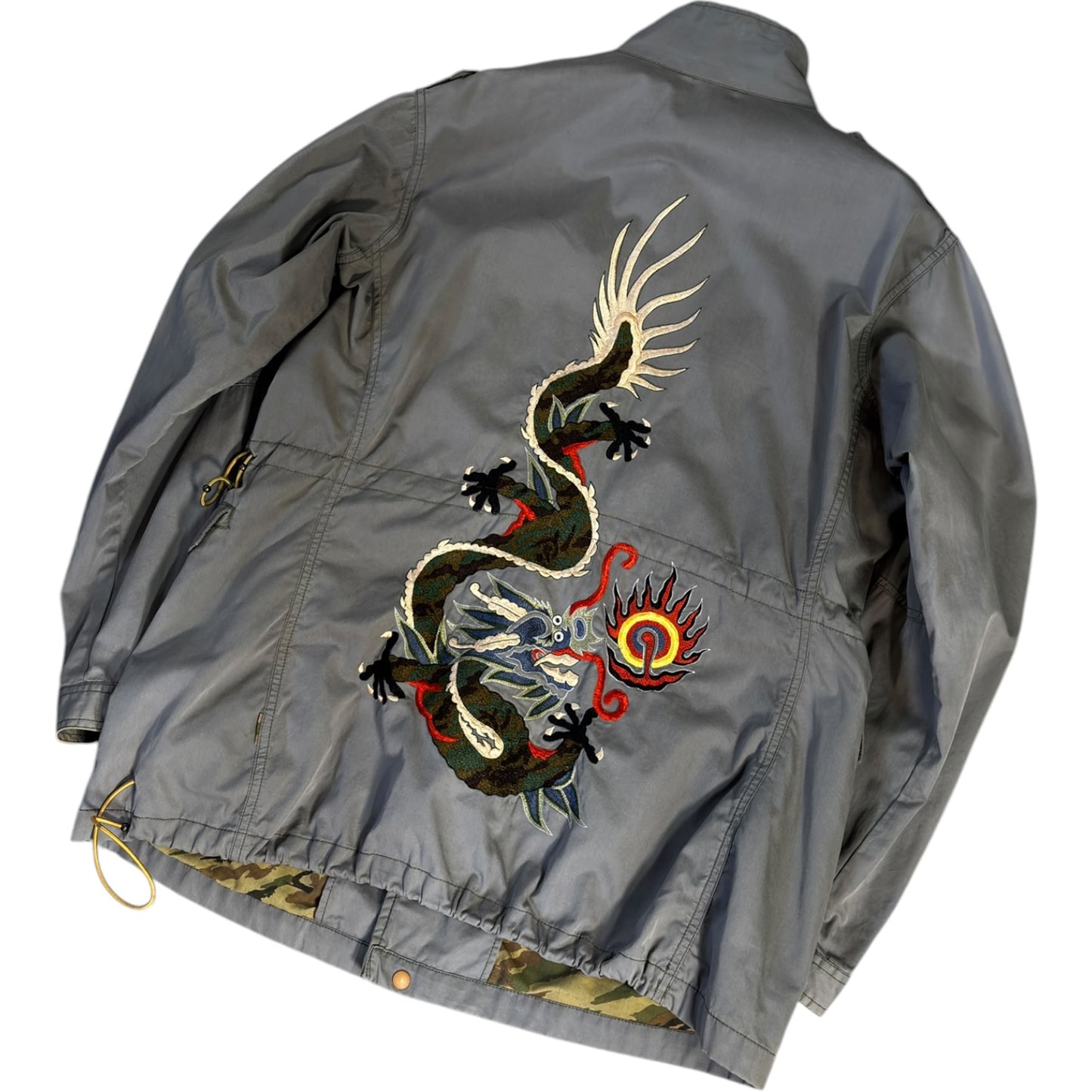 Maharishi 00’s Dragon Embroidered M-65 Field Jacket L