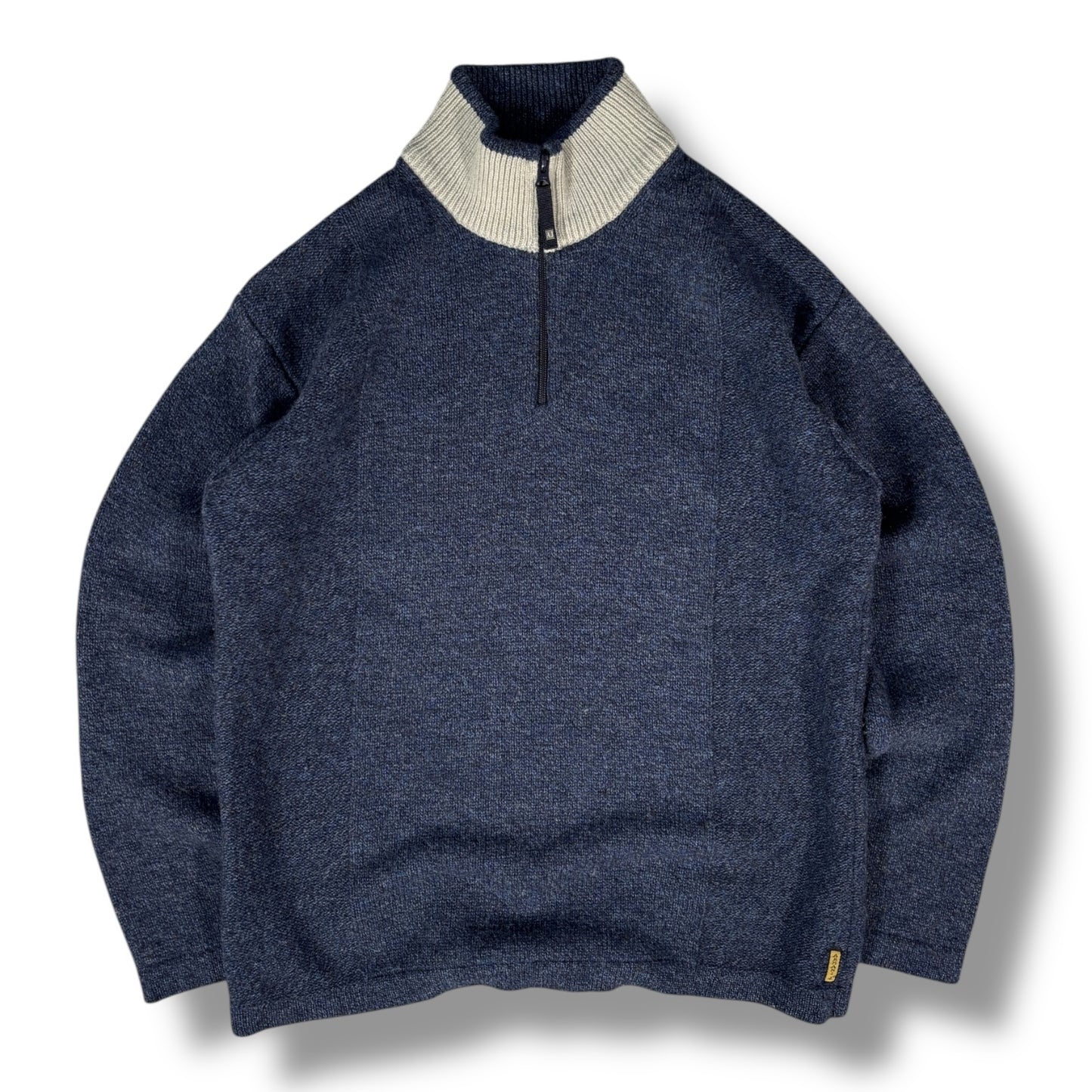 Armani Jeans 00’s Wool Quarter Jumper Extra Large