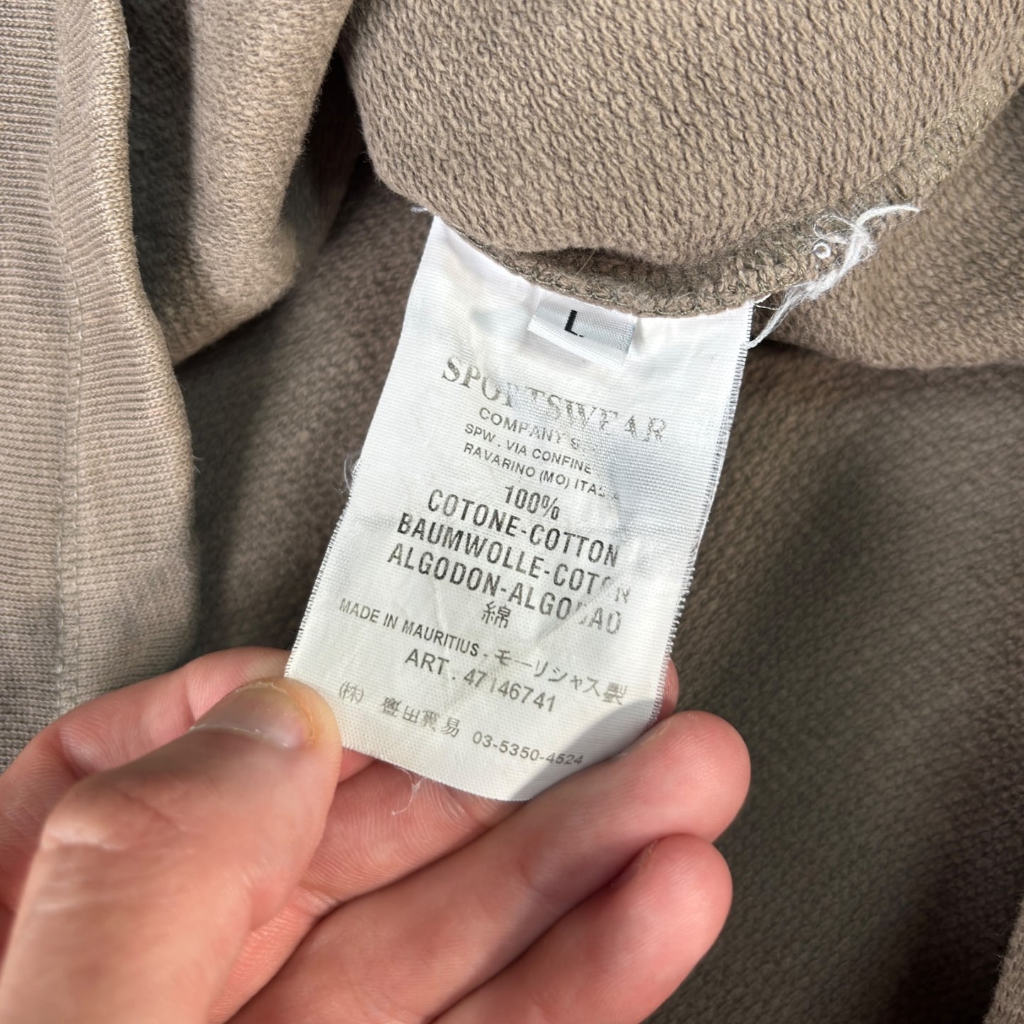 Stone Island Denims 2007 Khaki Cotton Jumper L